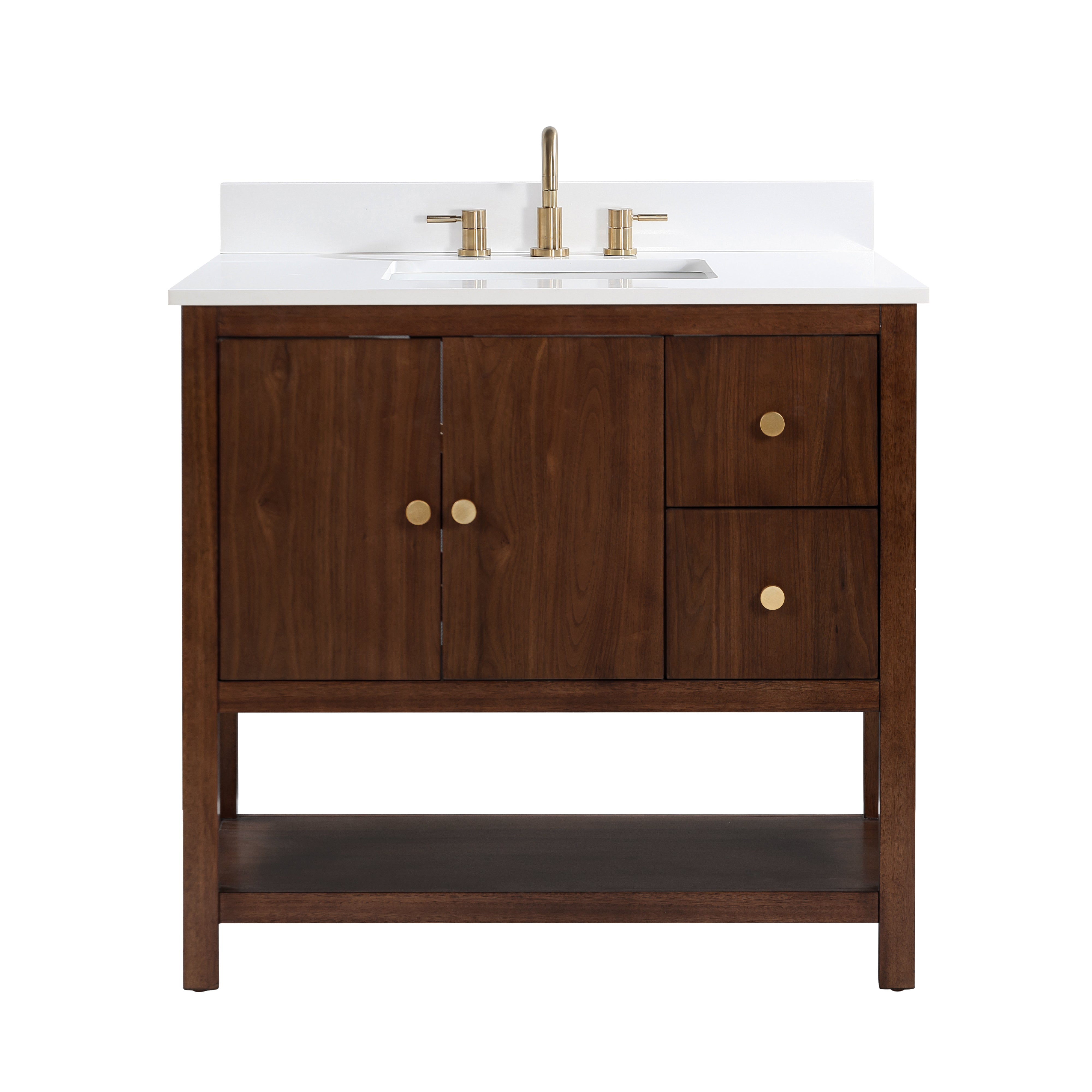 walnut vanity set