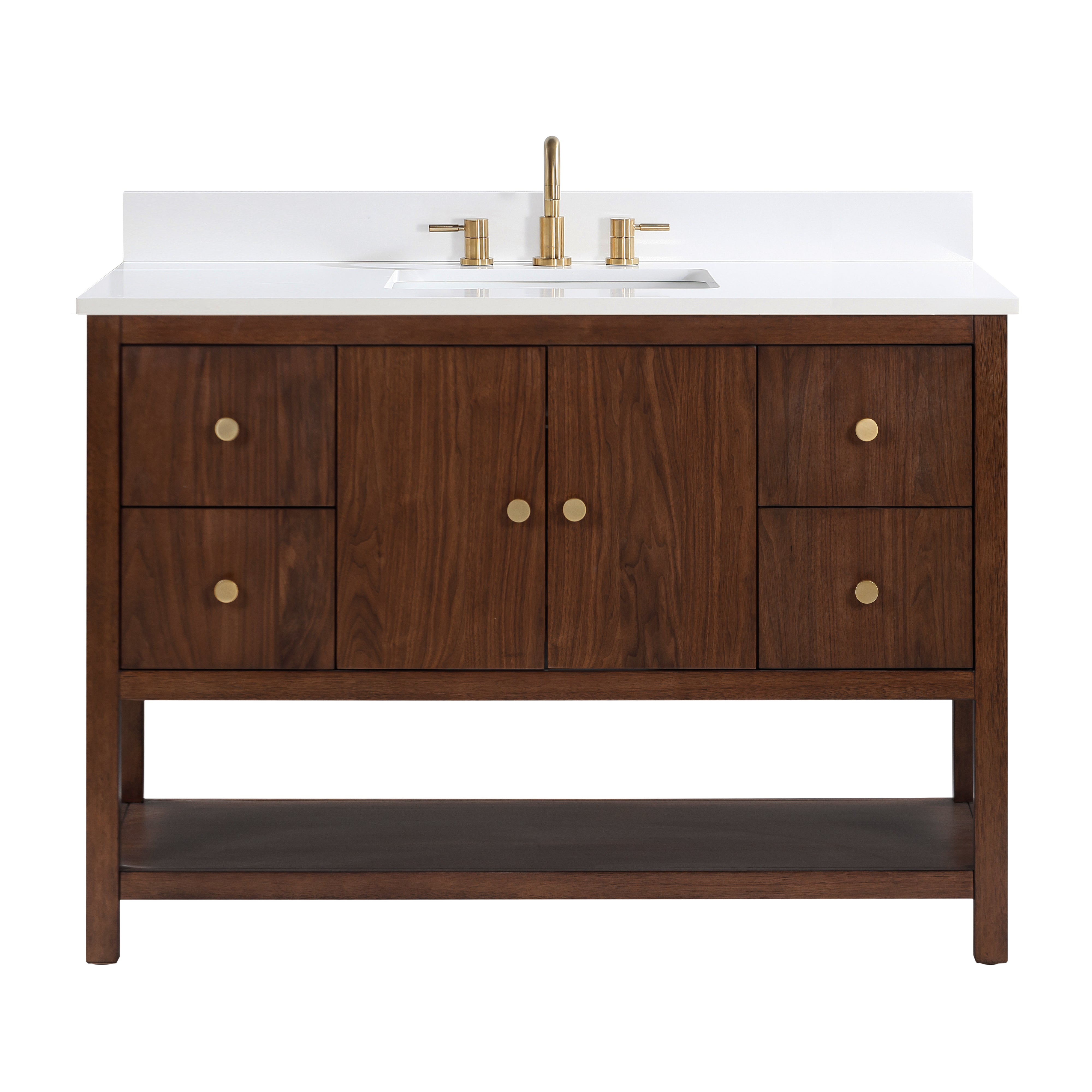 walnut vanity set