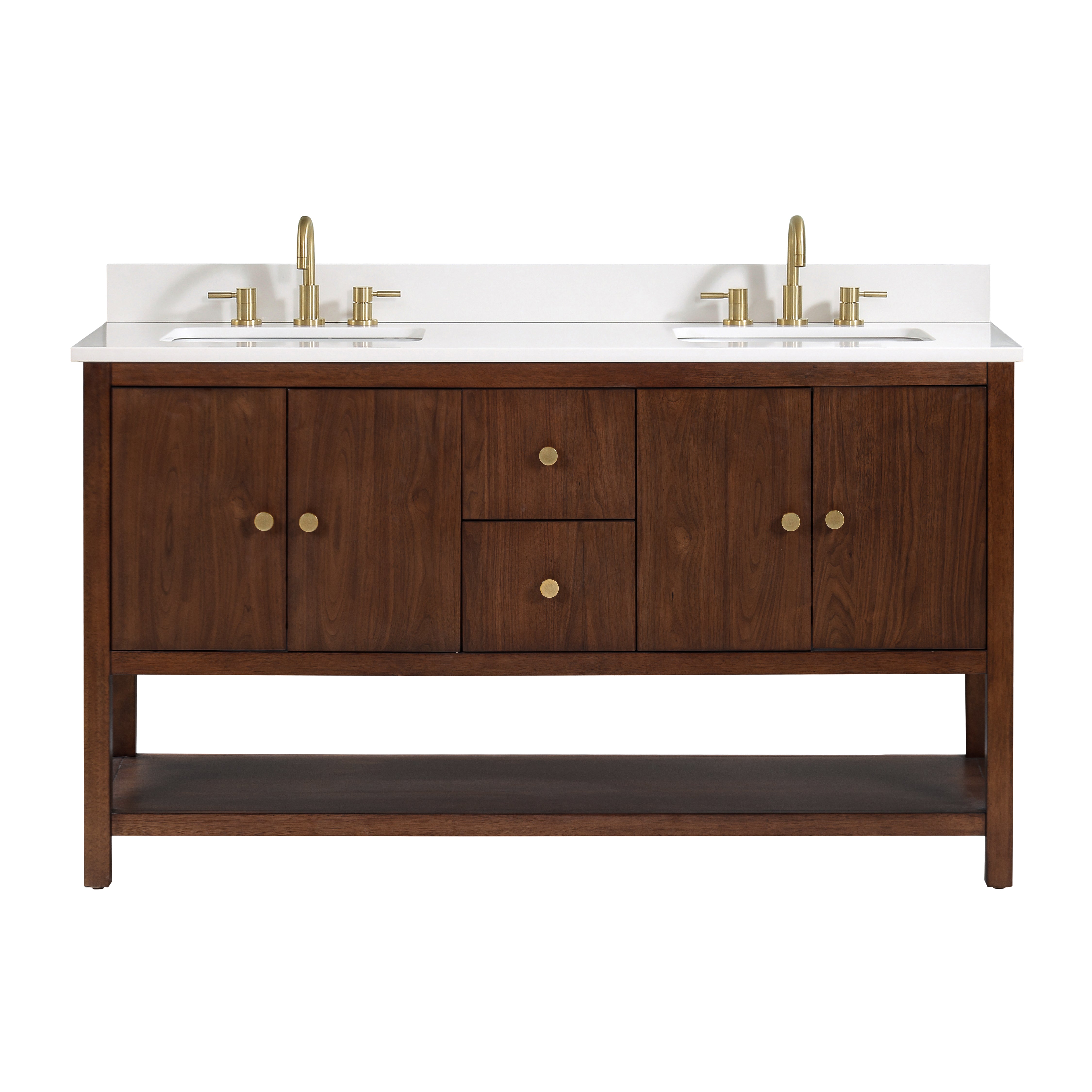 walnut vanity set