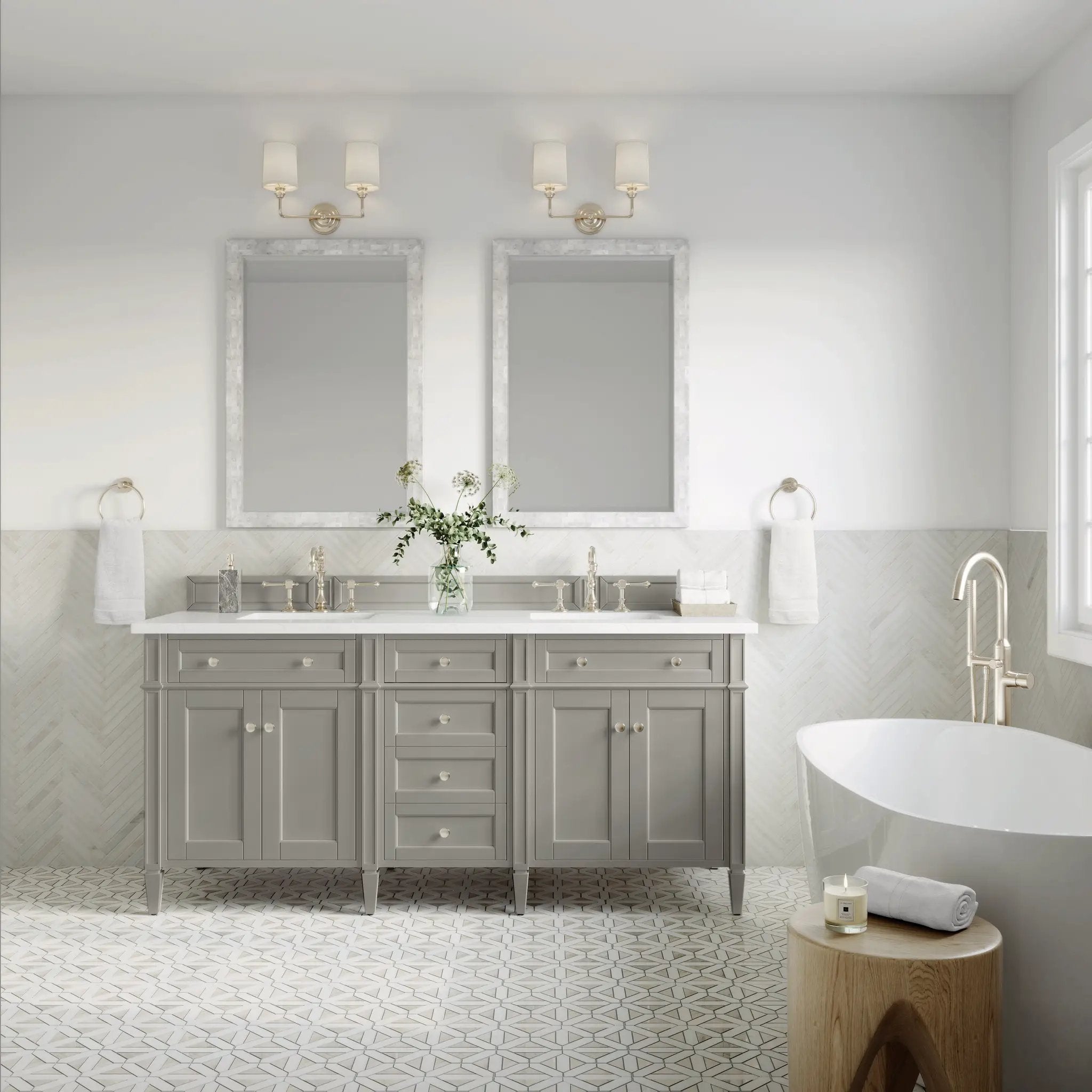 James Martin Brittany 72" Double Vanity Set - Urban Gray by James Martin Vanities