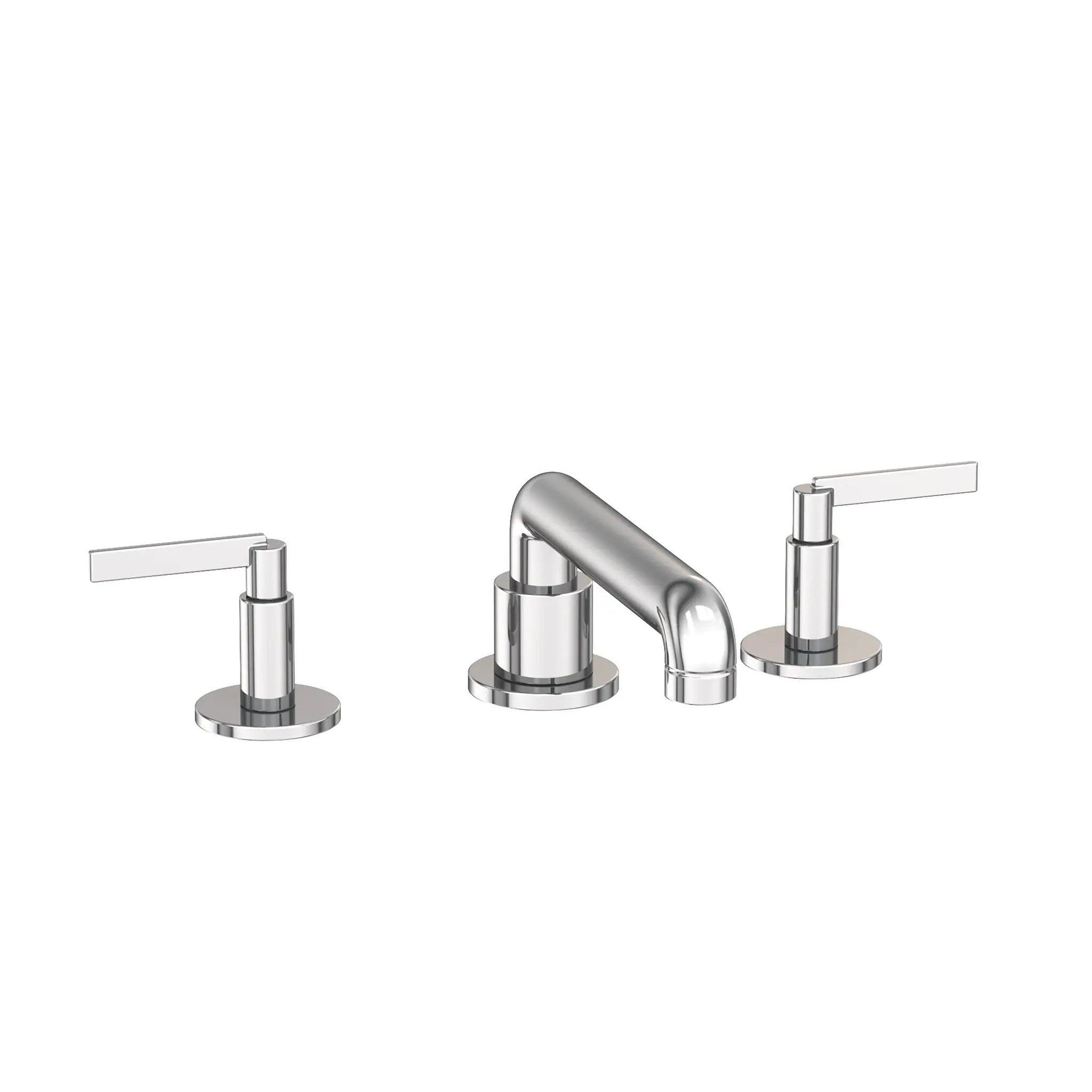 polished chrome lavatory faucet