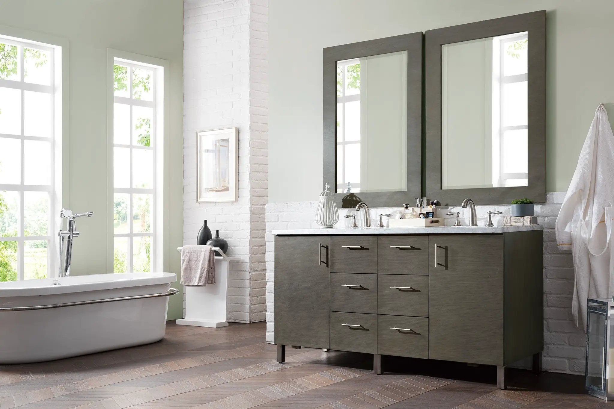 silver oak vanity