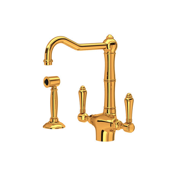 Rohl Acqui Two Handle Kitchen Faucet with Side Spray