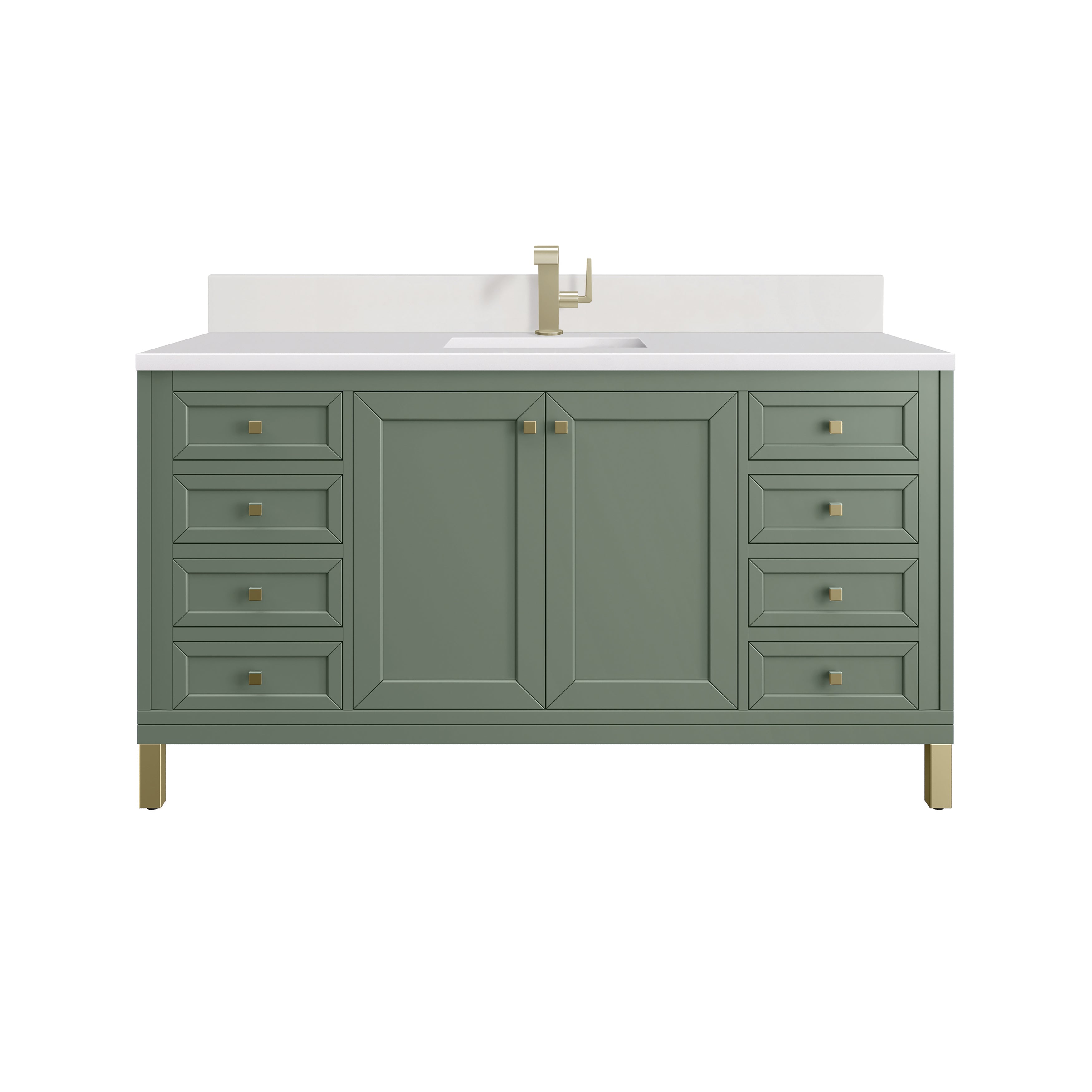 James Martin Vanities Chicago 60" Single Vanity - Smokey Celadon