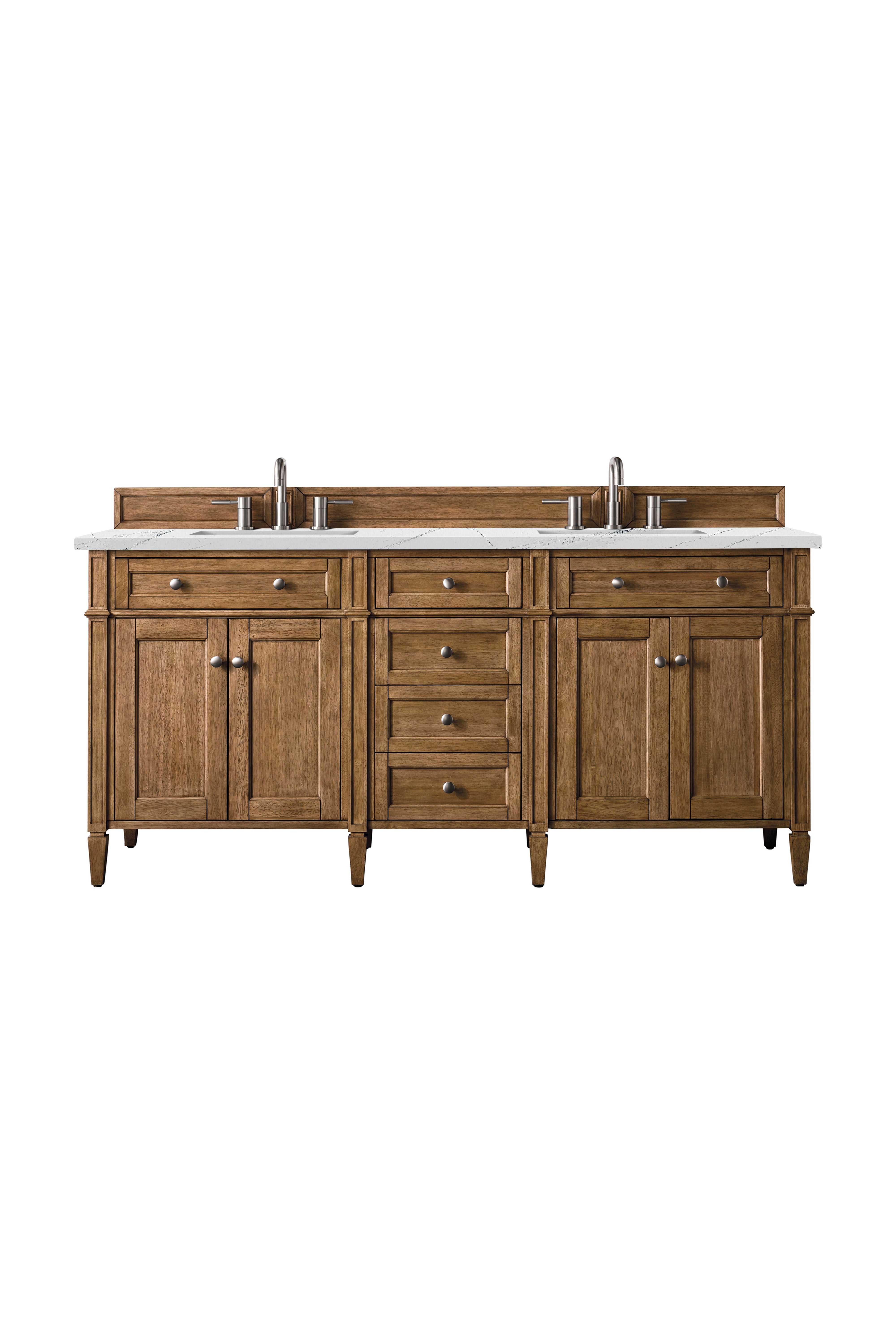 James Martin Vanities Brittany 72" Double Vanity - Saddle Brown