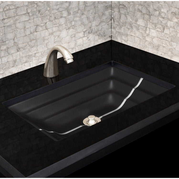 black glass with silver accent sink