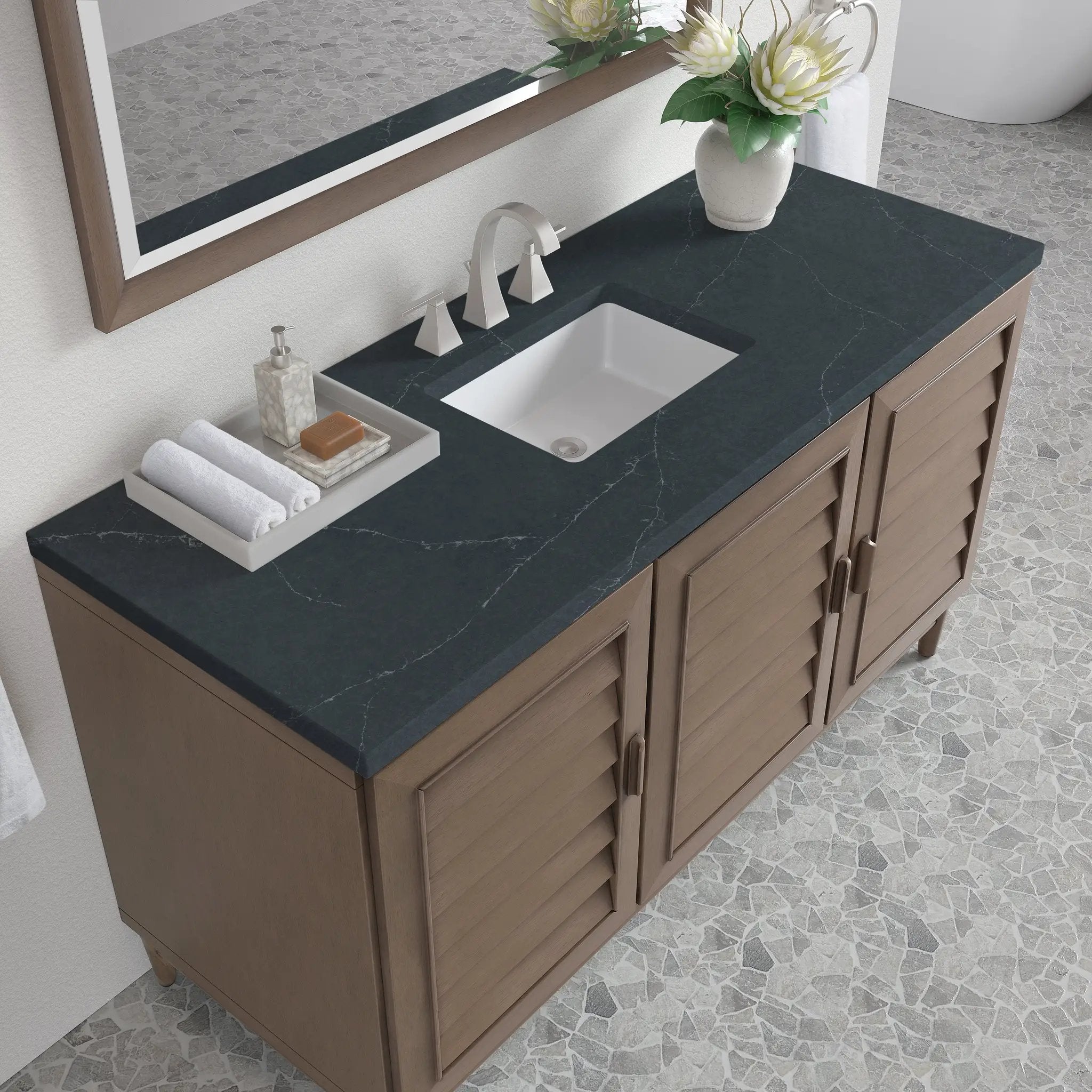 whitewashed walnut vanity