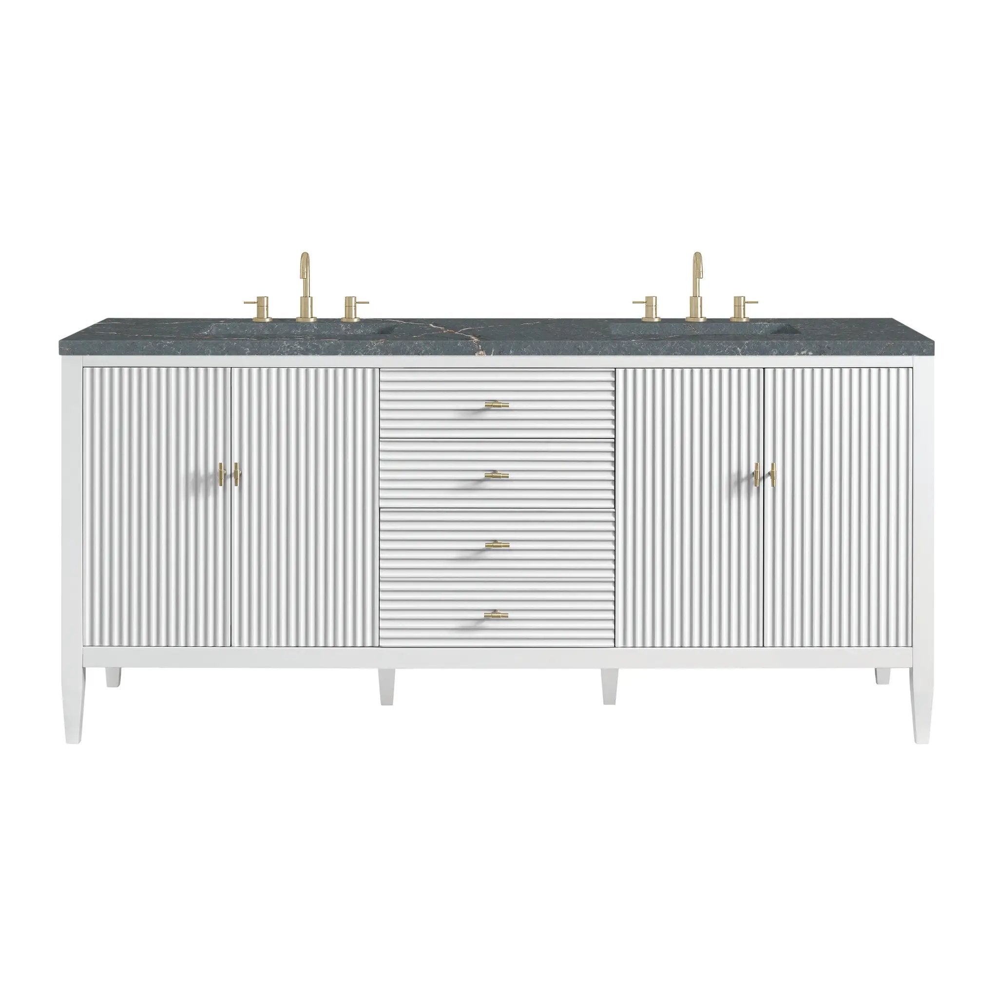 James Martin Myrrin 72" Vanity Set - Bright White by James Martin Vanities