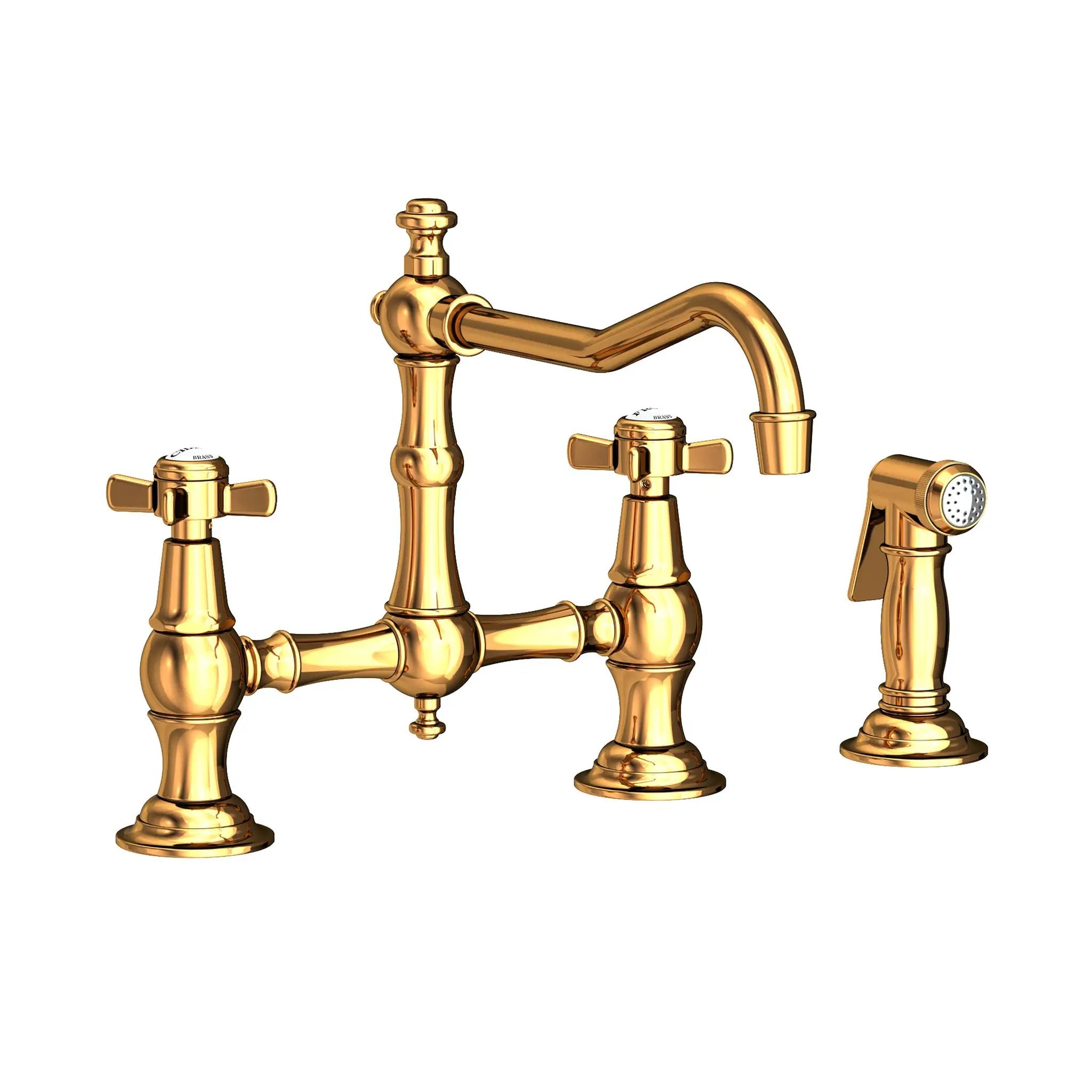 Newport Brass Fairfield Kitchen Bridge Faucet with Side Spray by Newport Brass