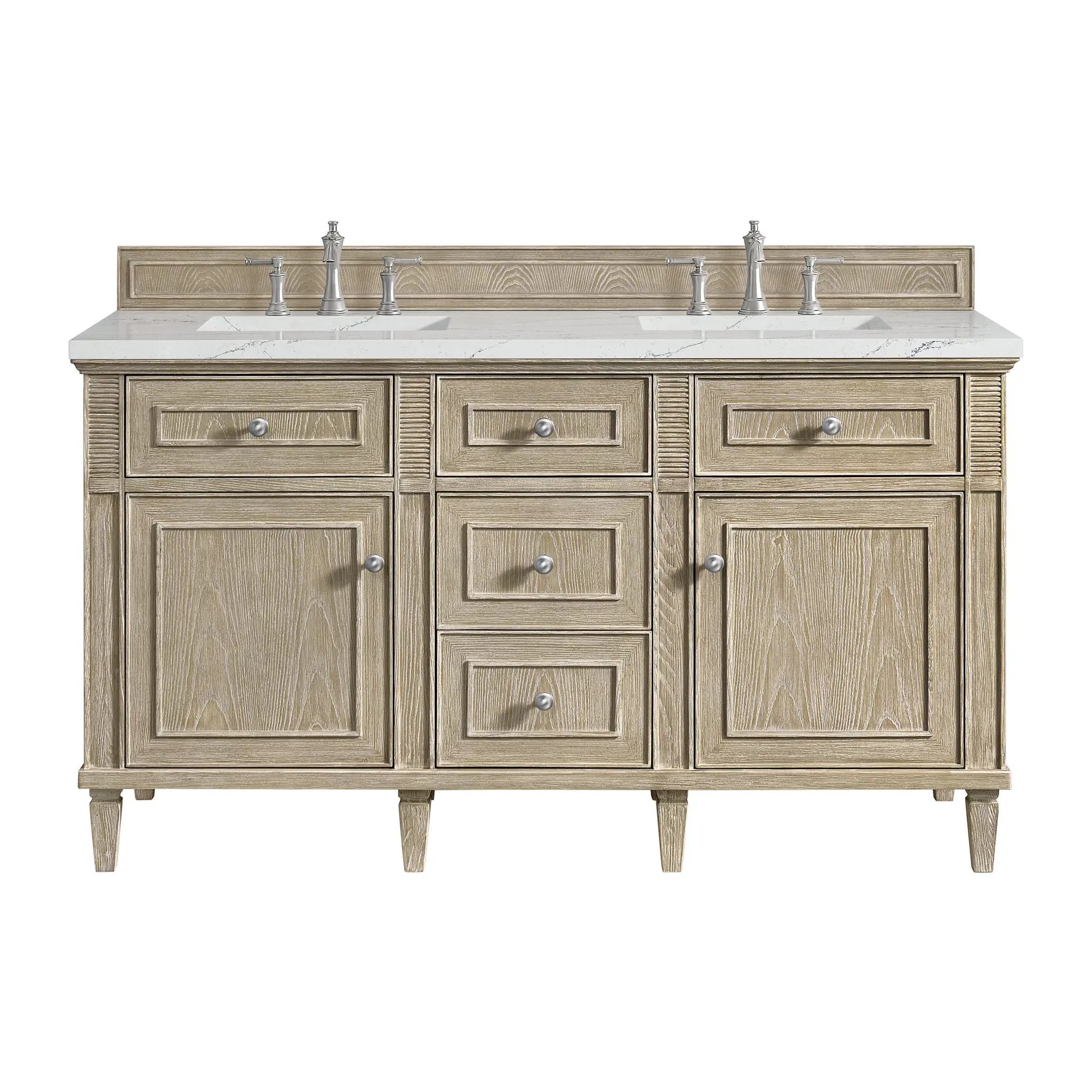 James Martin Lorelai 60" Double Vanity Set - Whitewashed Oak by James Martin Vanities
