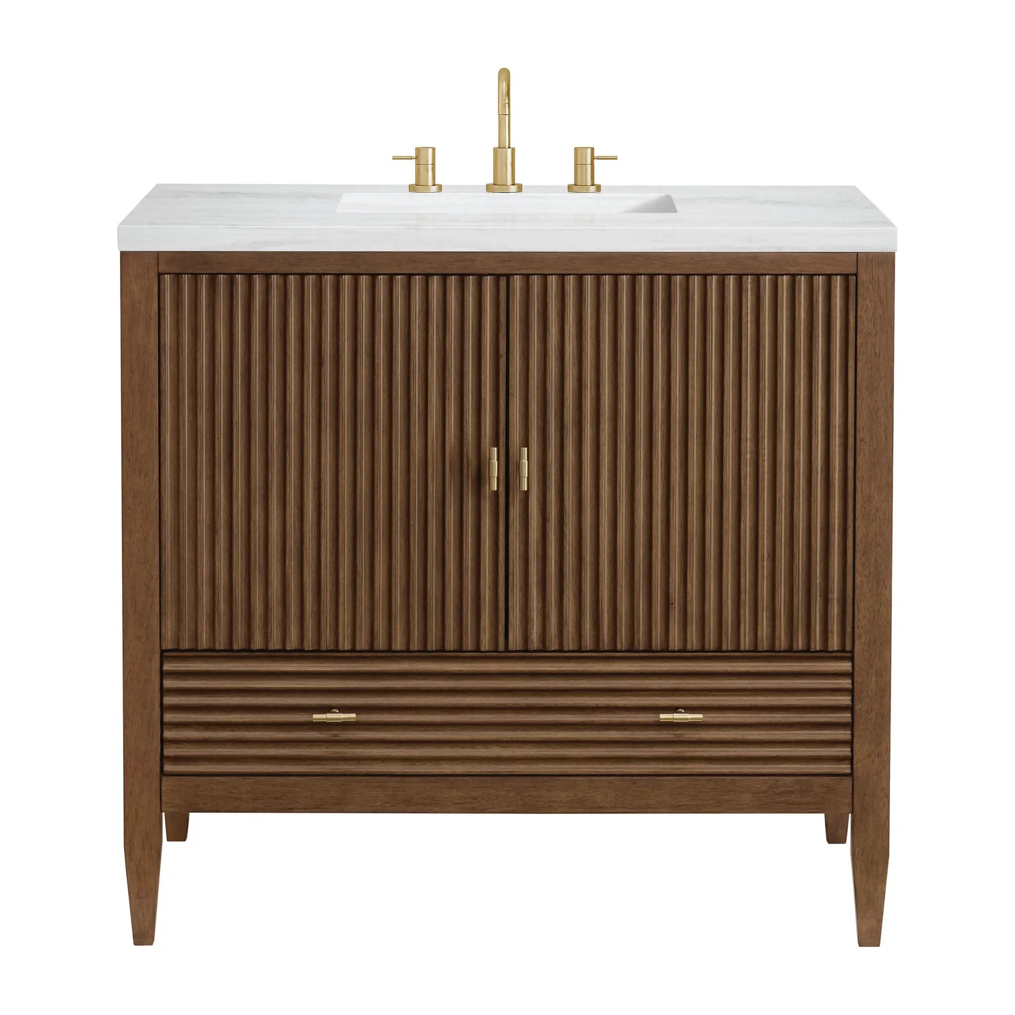 James Martin Myrrin 36" Vanity Set - Mid Century Walnut by James Martin Vanities