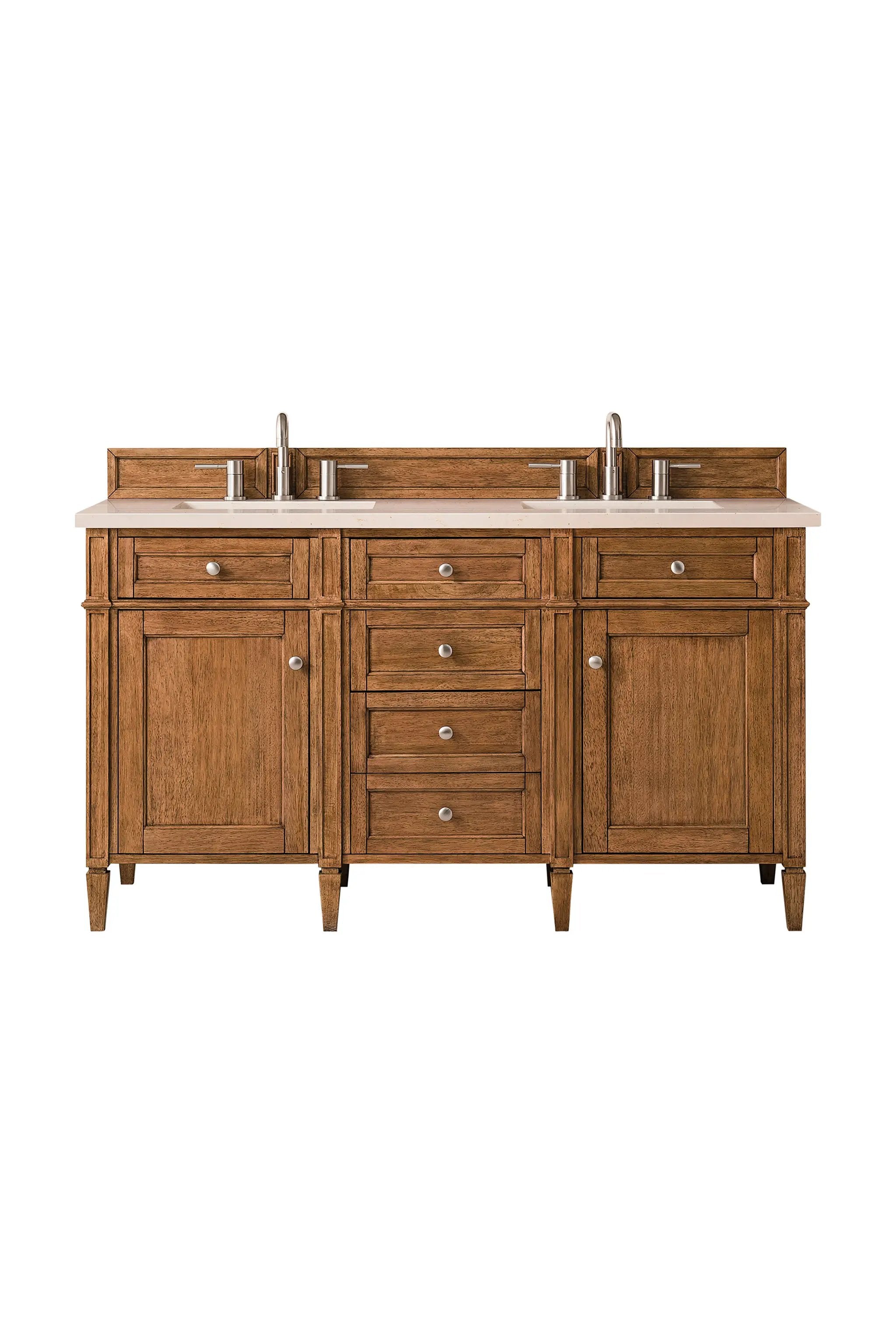 James Martin Brittany 60" Double Vanity Set - Saddle Brown by James Martin Vanities