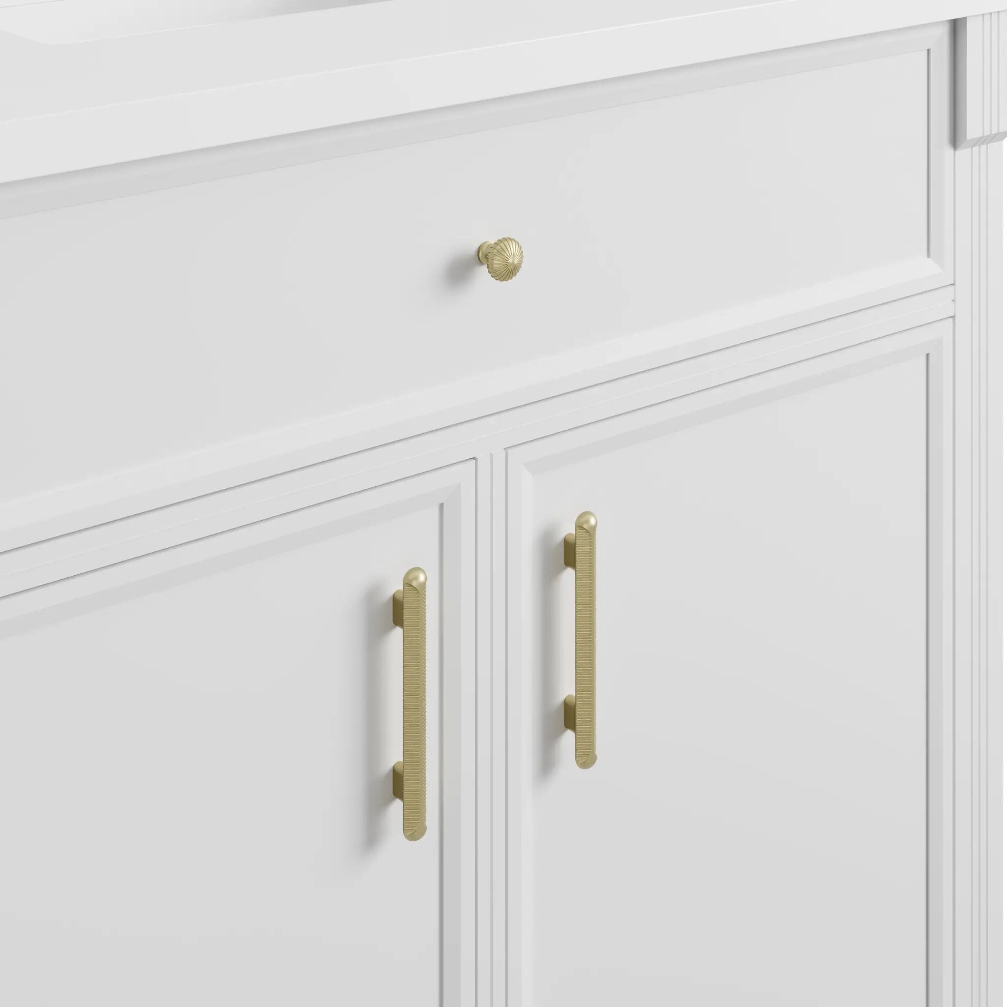 bright white vanity