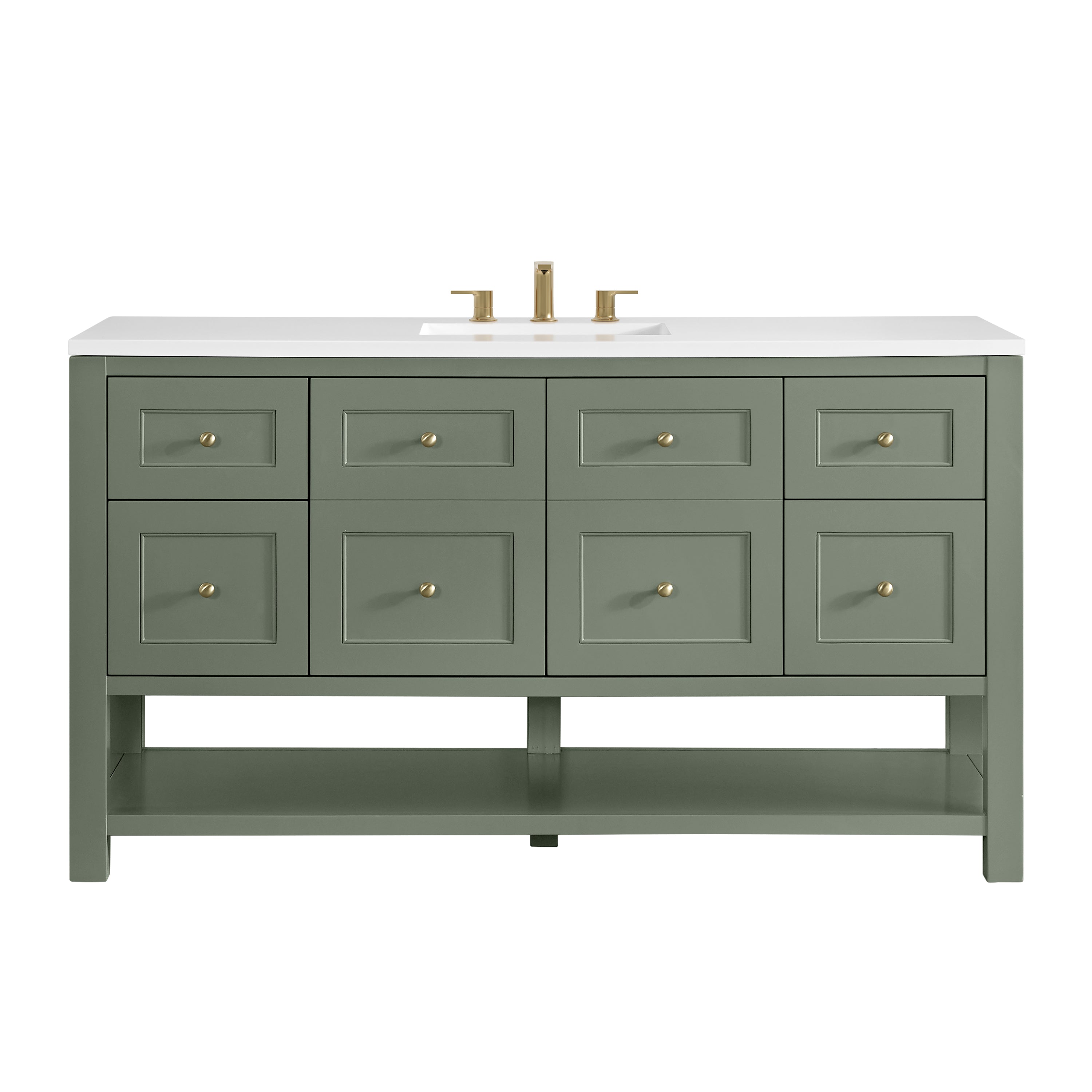 James Martin Vanities Breckenridge 60" Single Vanity - Smokey Celadon