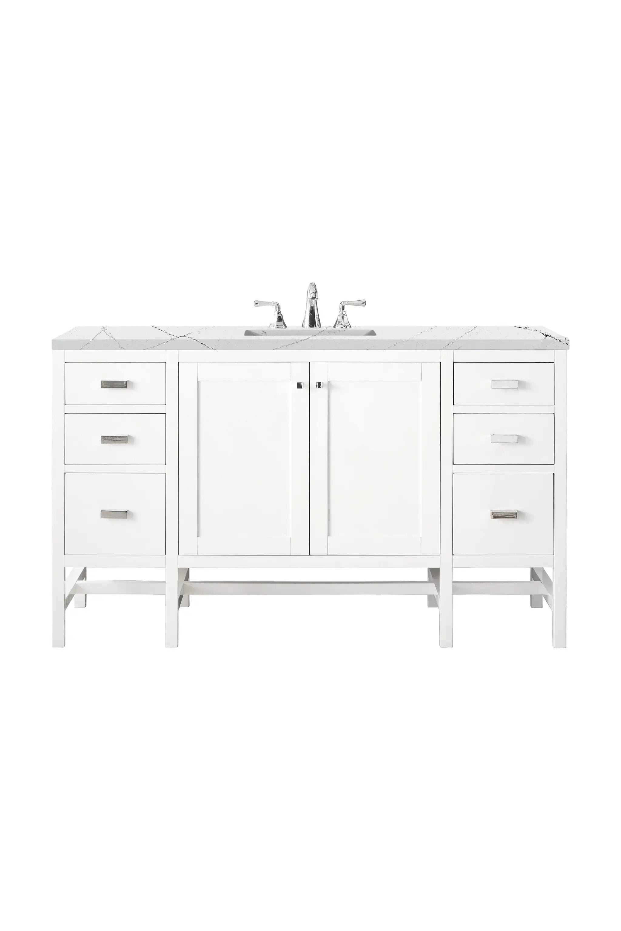James Martin Addison 60" Single Vanity Set - Glossy White by James Martin Vanities