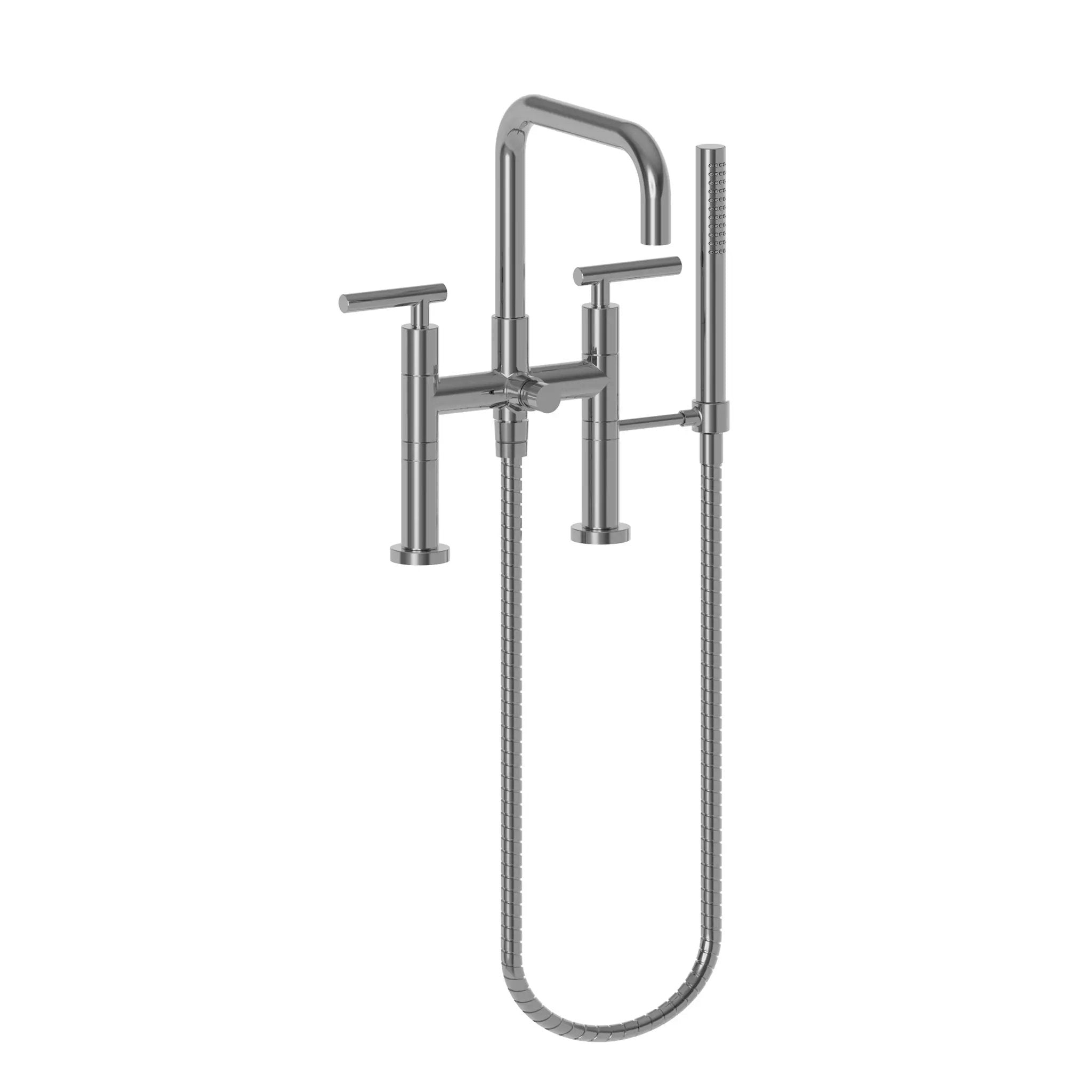 Newport Brass East Square Exposed Tub & Hand Shower Set - Deck Mount by Newport Brass