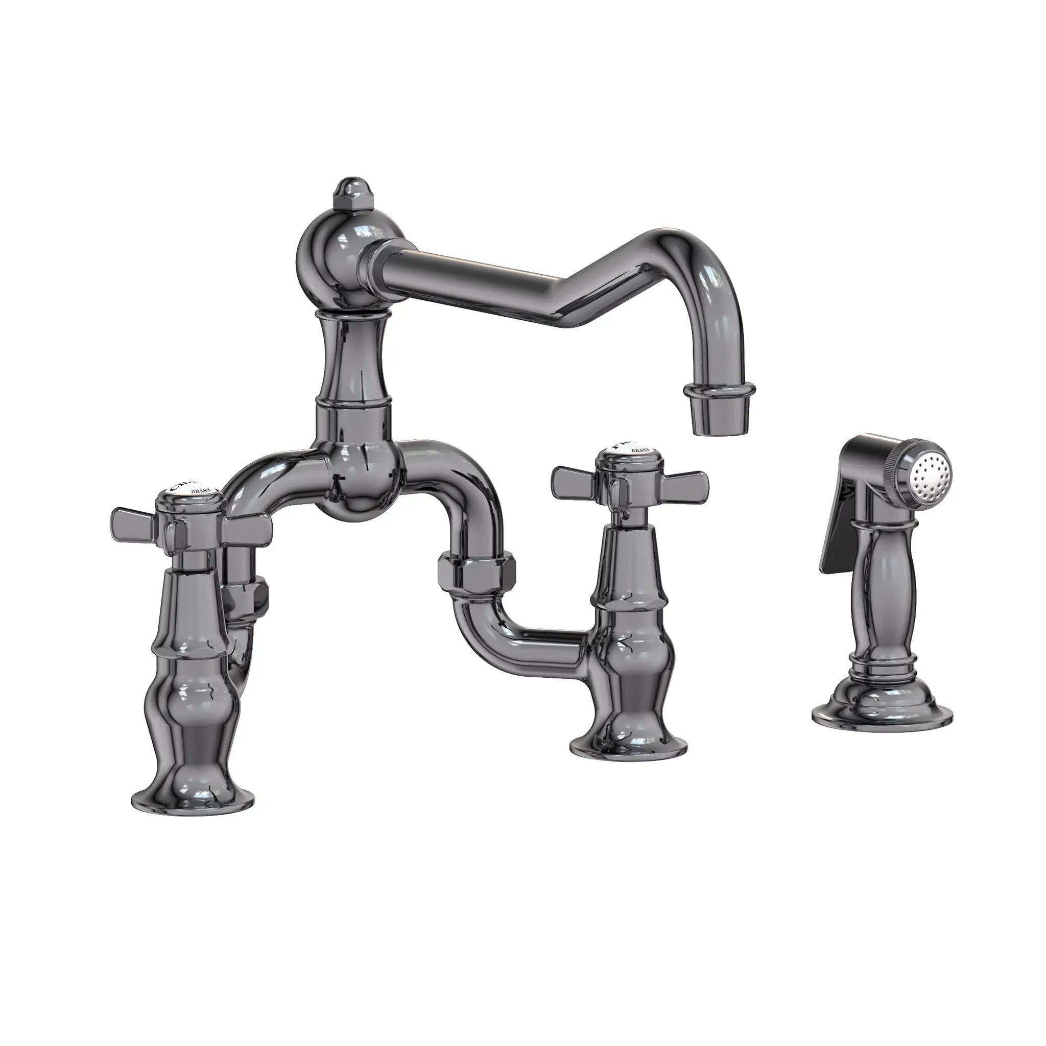 Newport Brass Fairfield Kitchen Bridge Faucet with Side Spray by Newport Brass