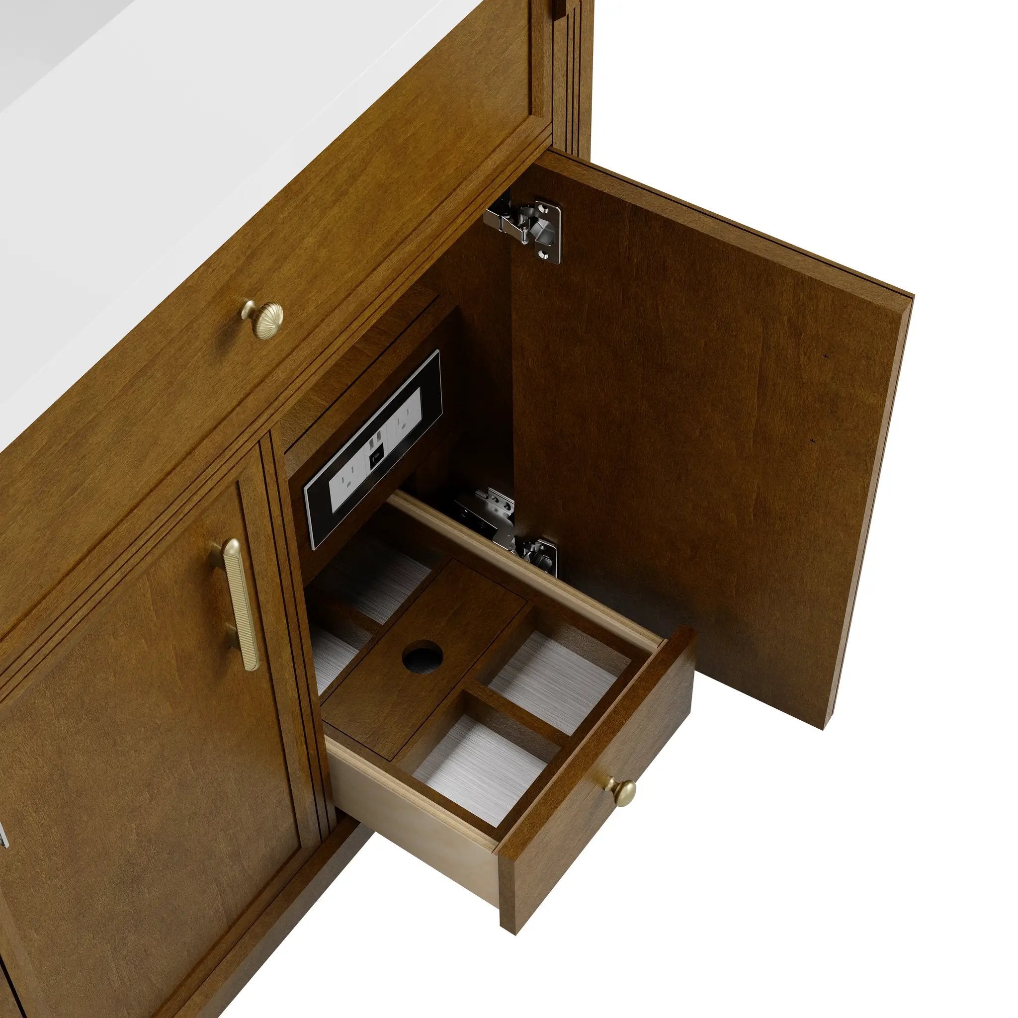 honey oak vanity