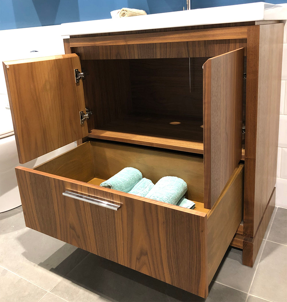 natural walnut vanity