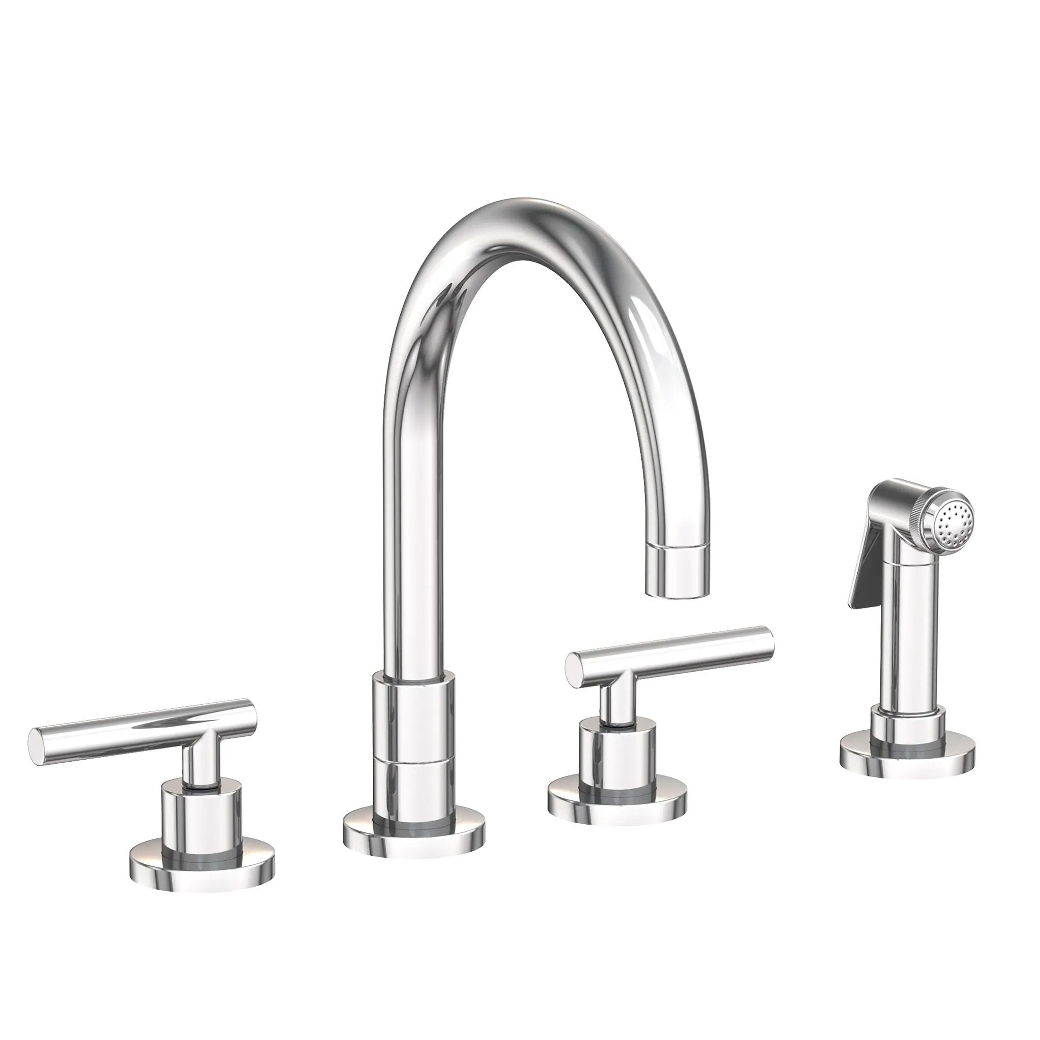 polished chrome kitchen faucet