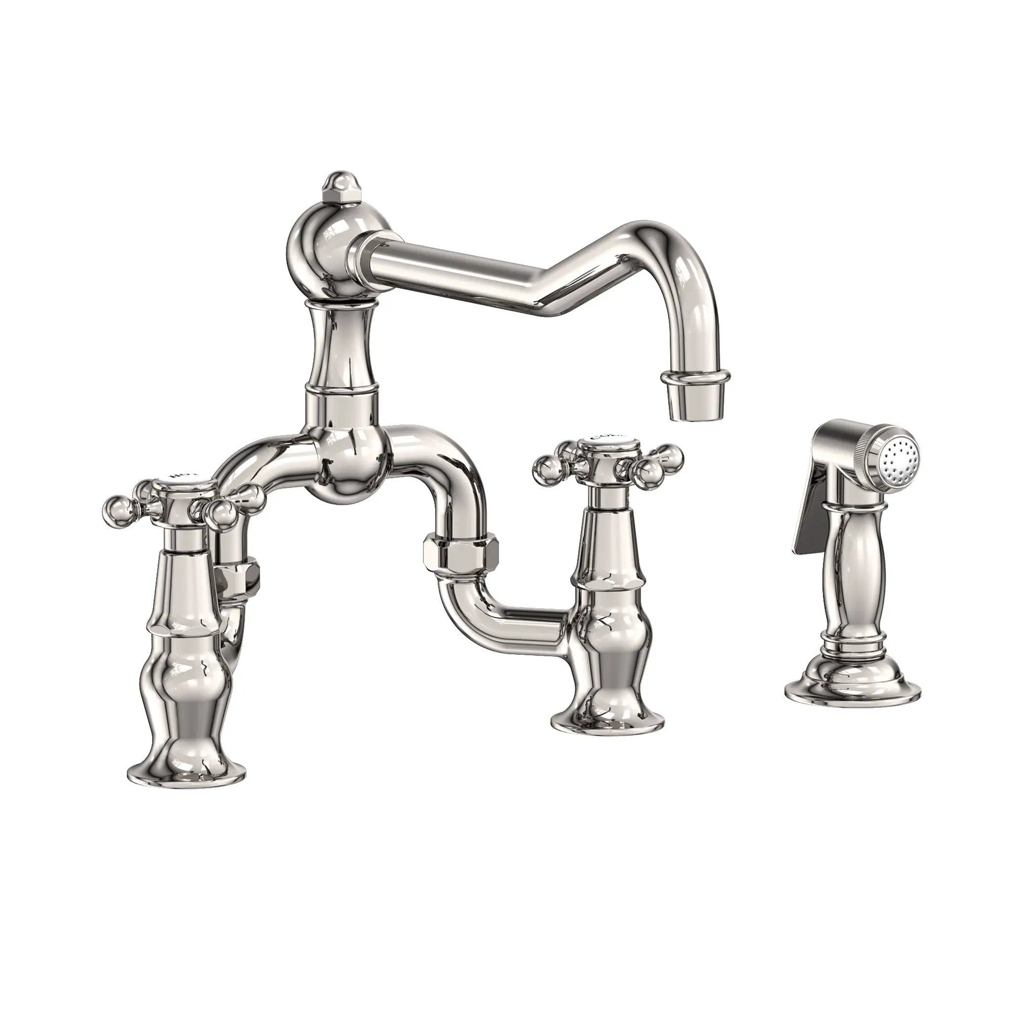 Newport Brass Chesterfield Kitchen Bridge Faucet with Side Spray by Newport Brass