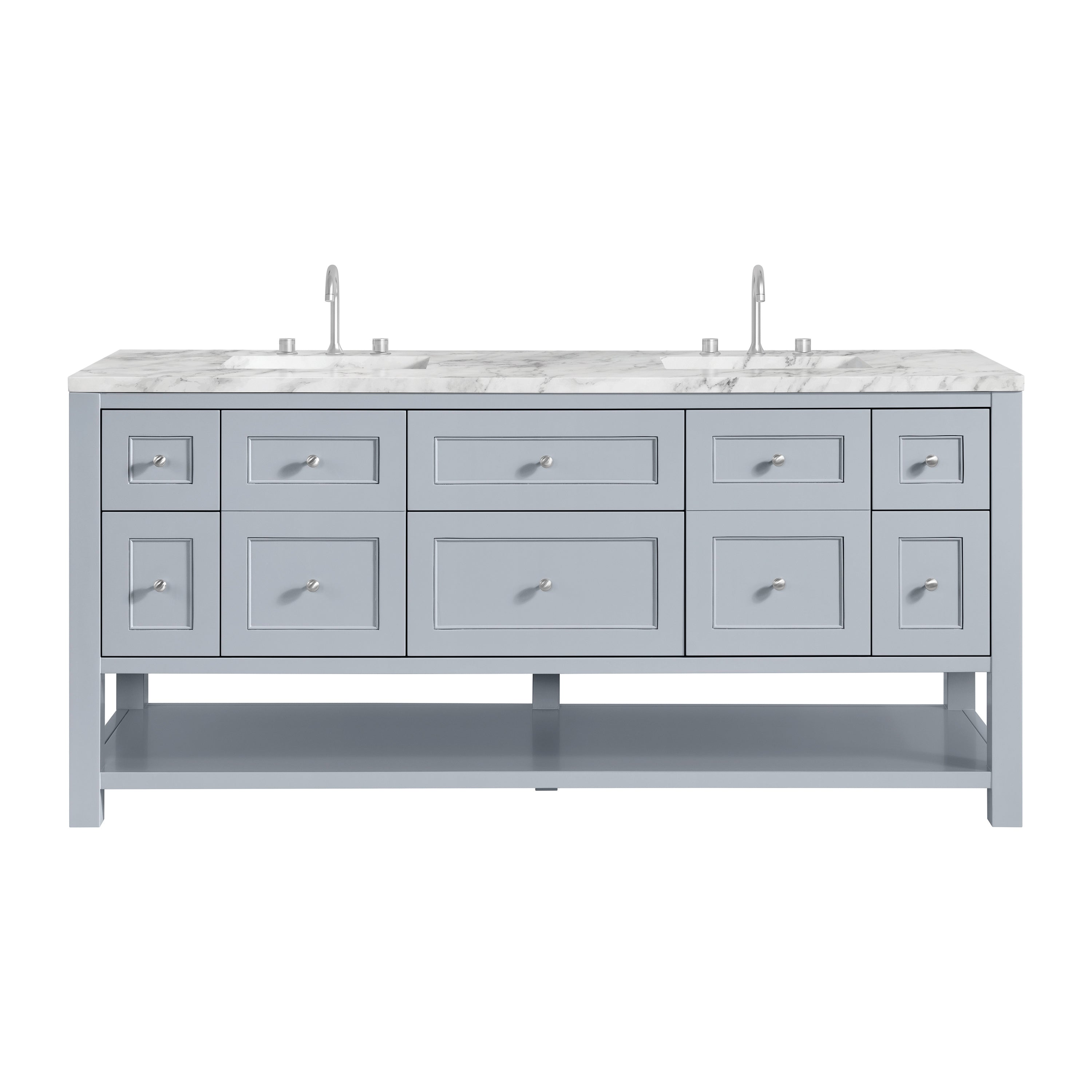 James Martin Vanities Breckenridge 72" Double Vanity - Serenity Blue