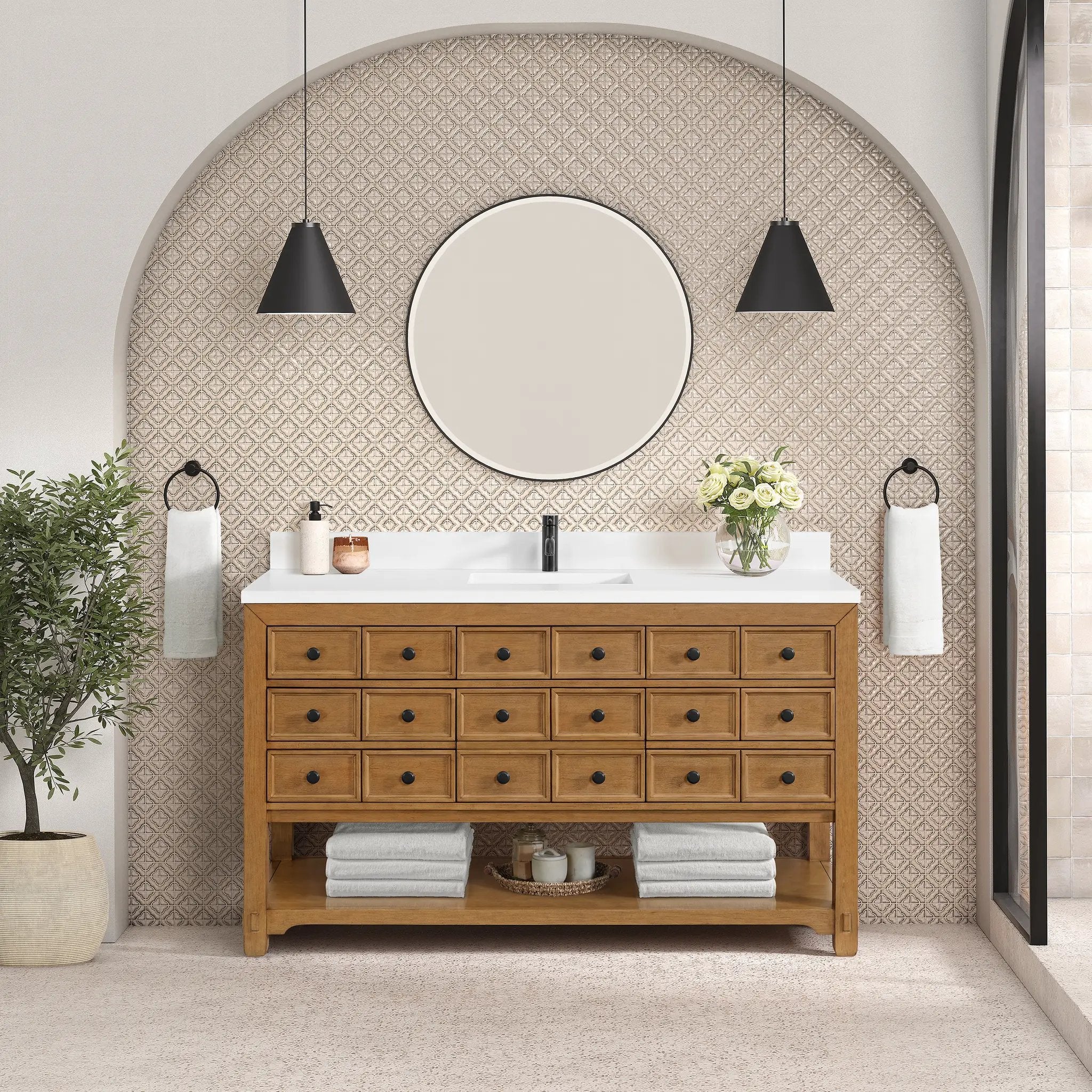 amber birch vanity