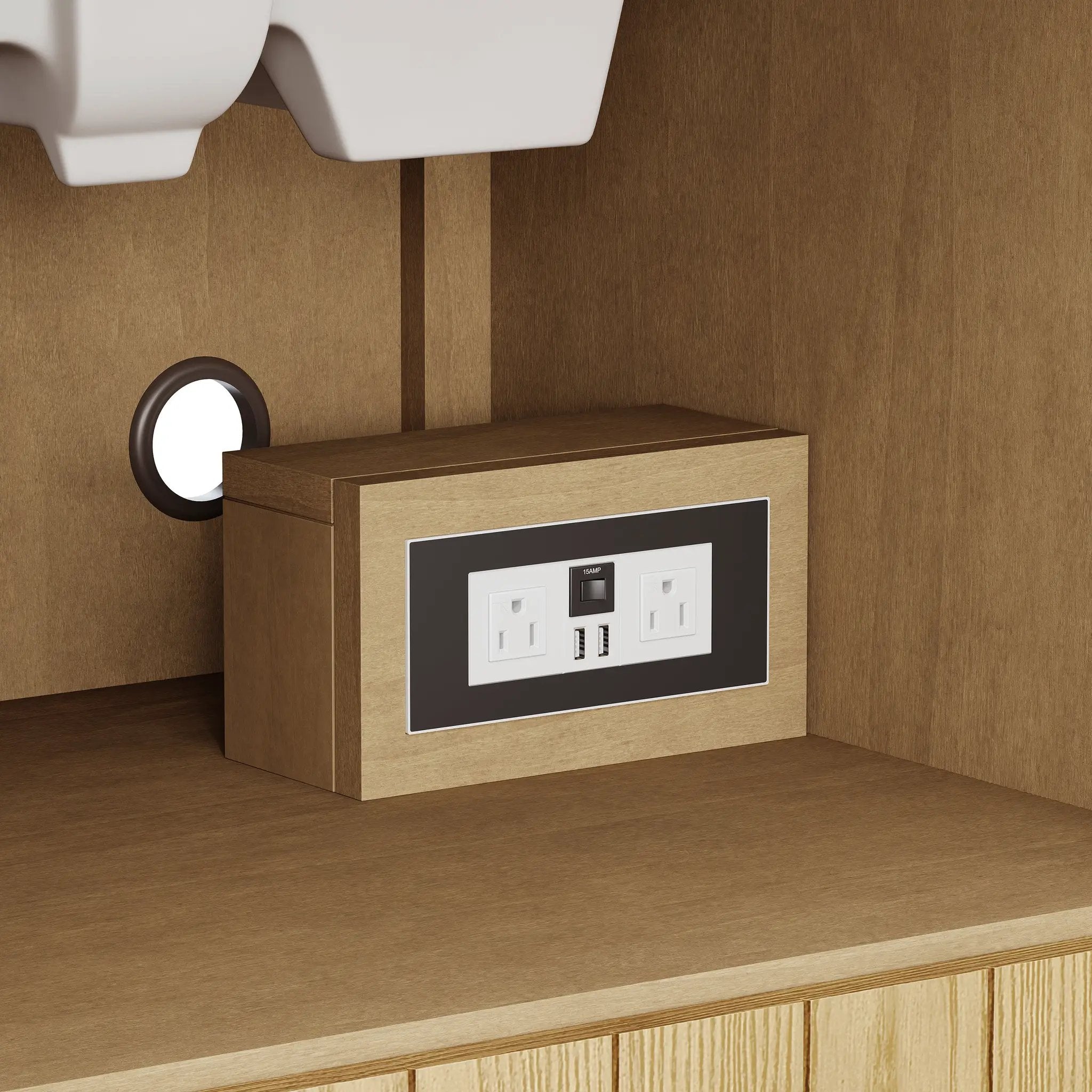 light natural oak vanity