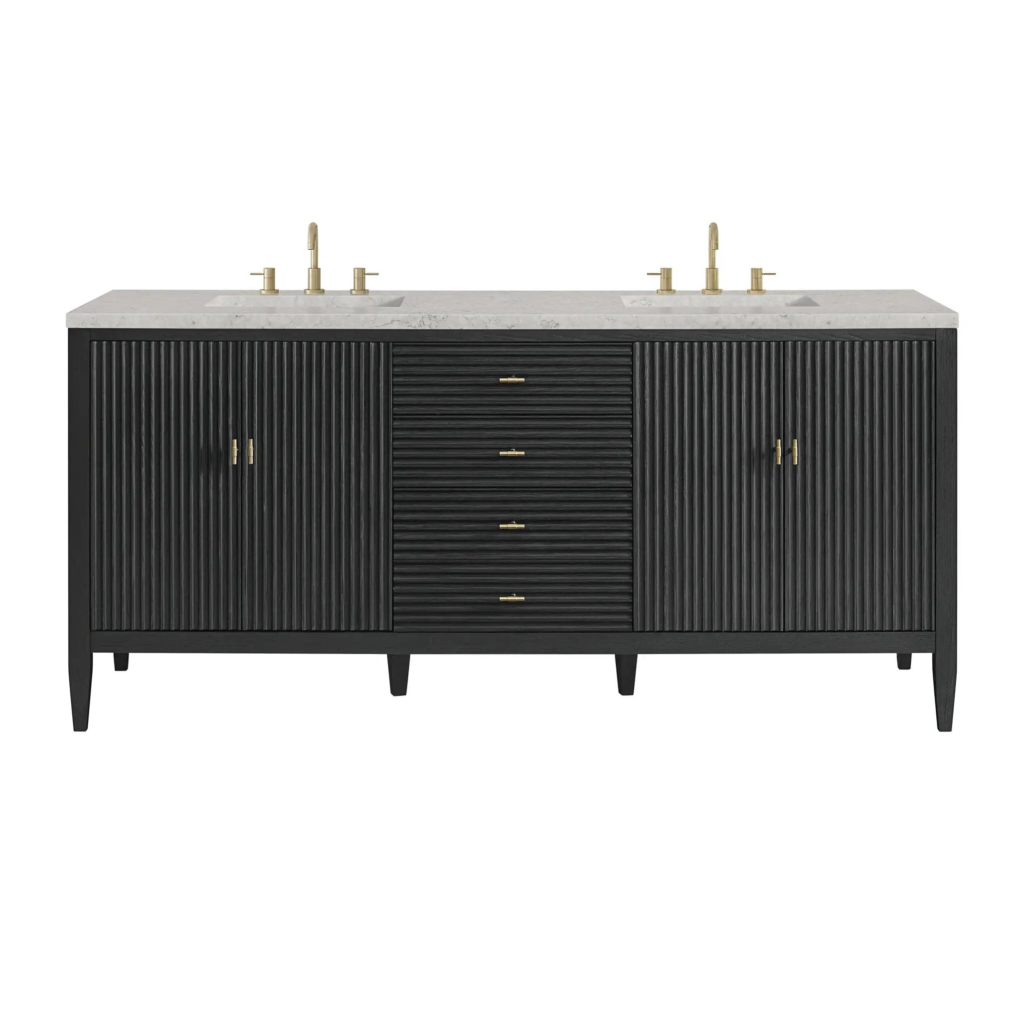 James Martin Myrrin 72" Vanity Set - Carbon Oak by James Martin Vanities
