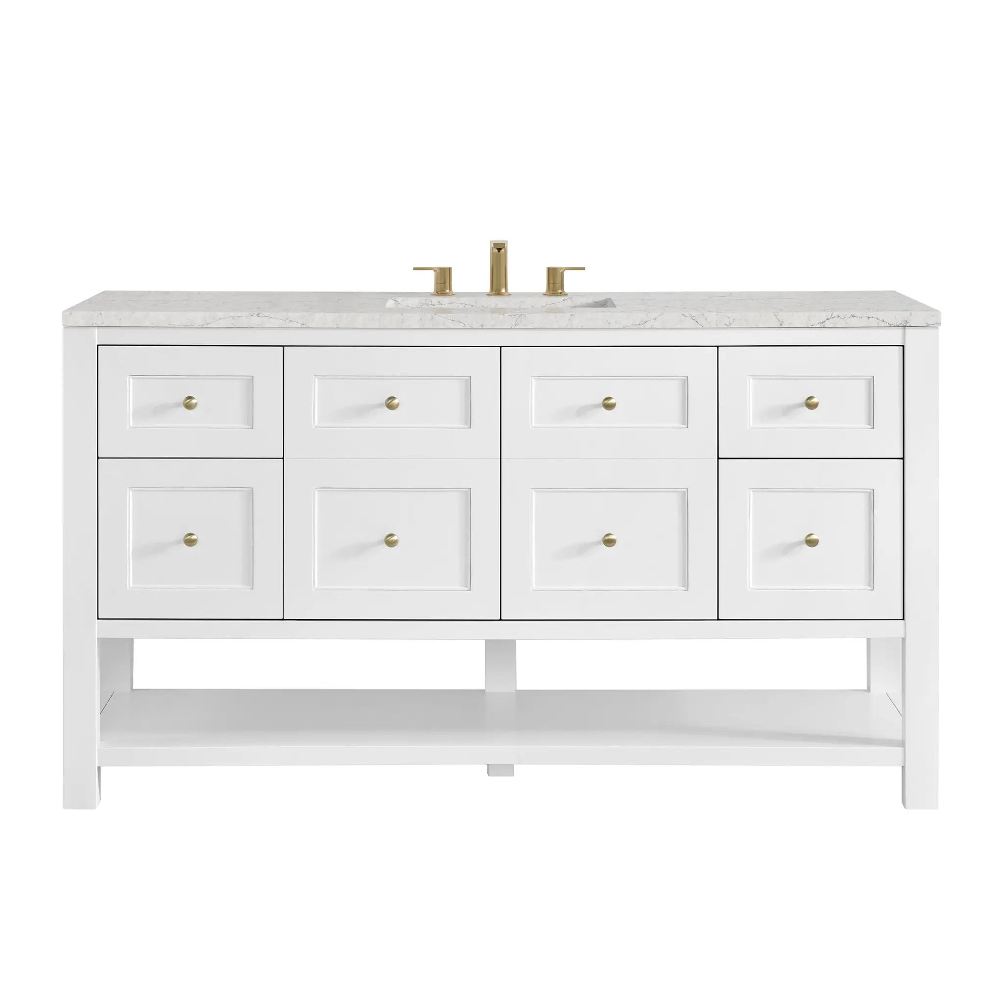 James Martin Breckenridge 60" Single Vanity Set - Bright White by James Martin Vanities
