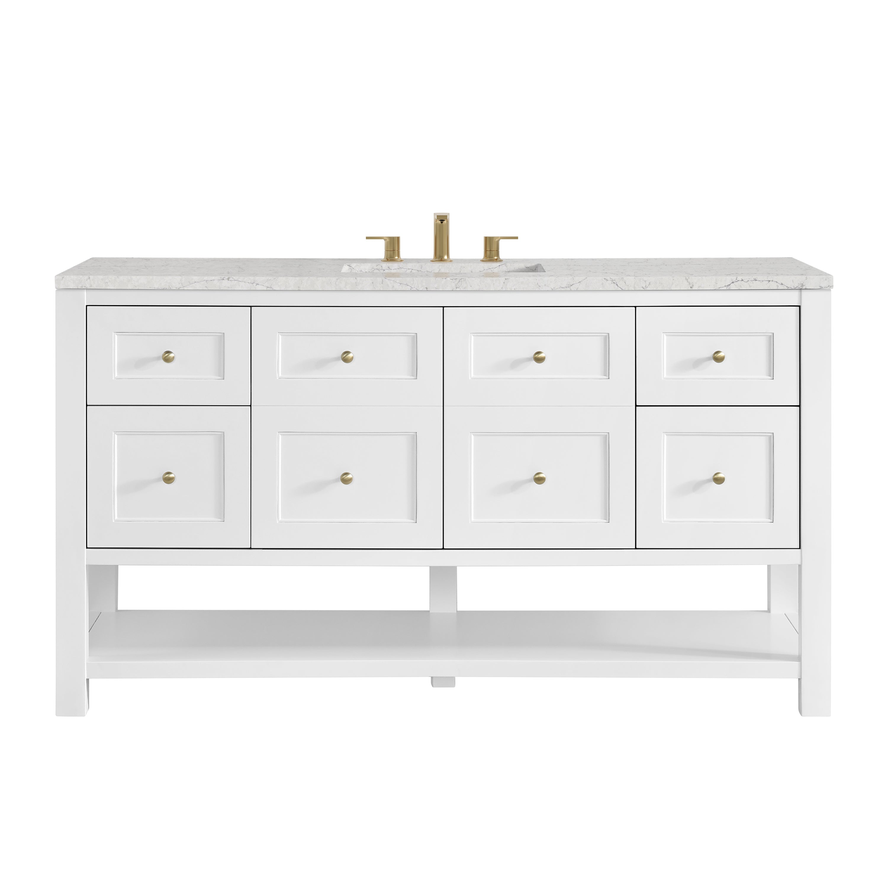 James Martin Vanities Breckenridge 60" Single Vanity - Bright White
