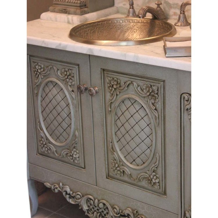 white bronze sink