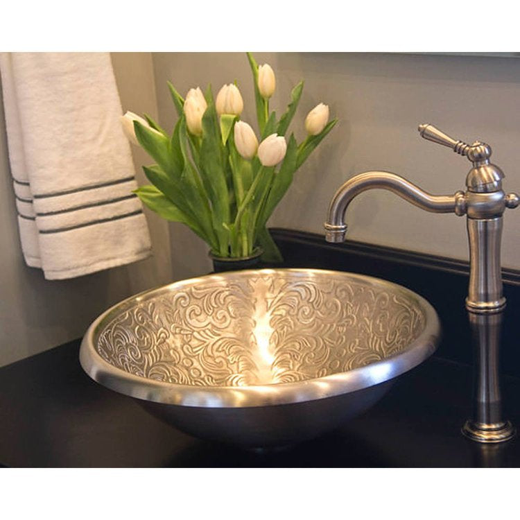 white bronze sink