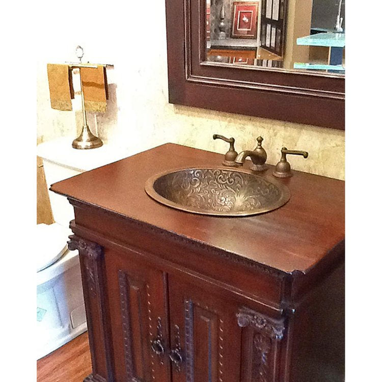 antique bronze sink