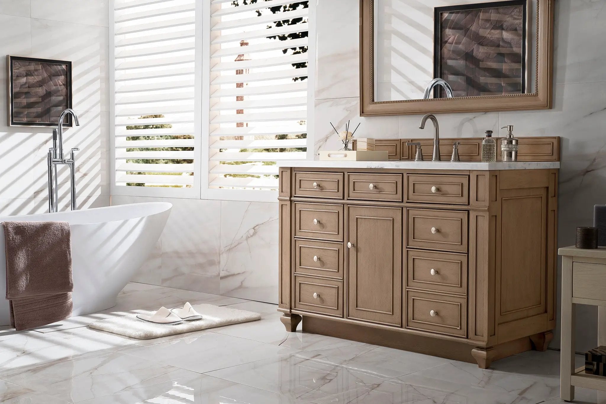 whitewashed walnut vanity