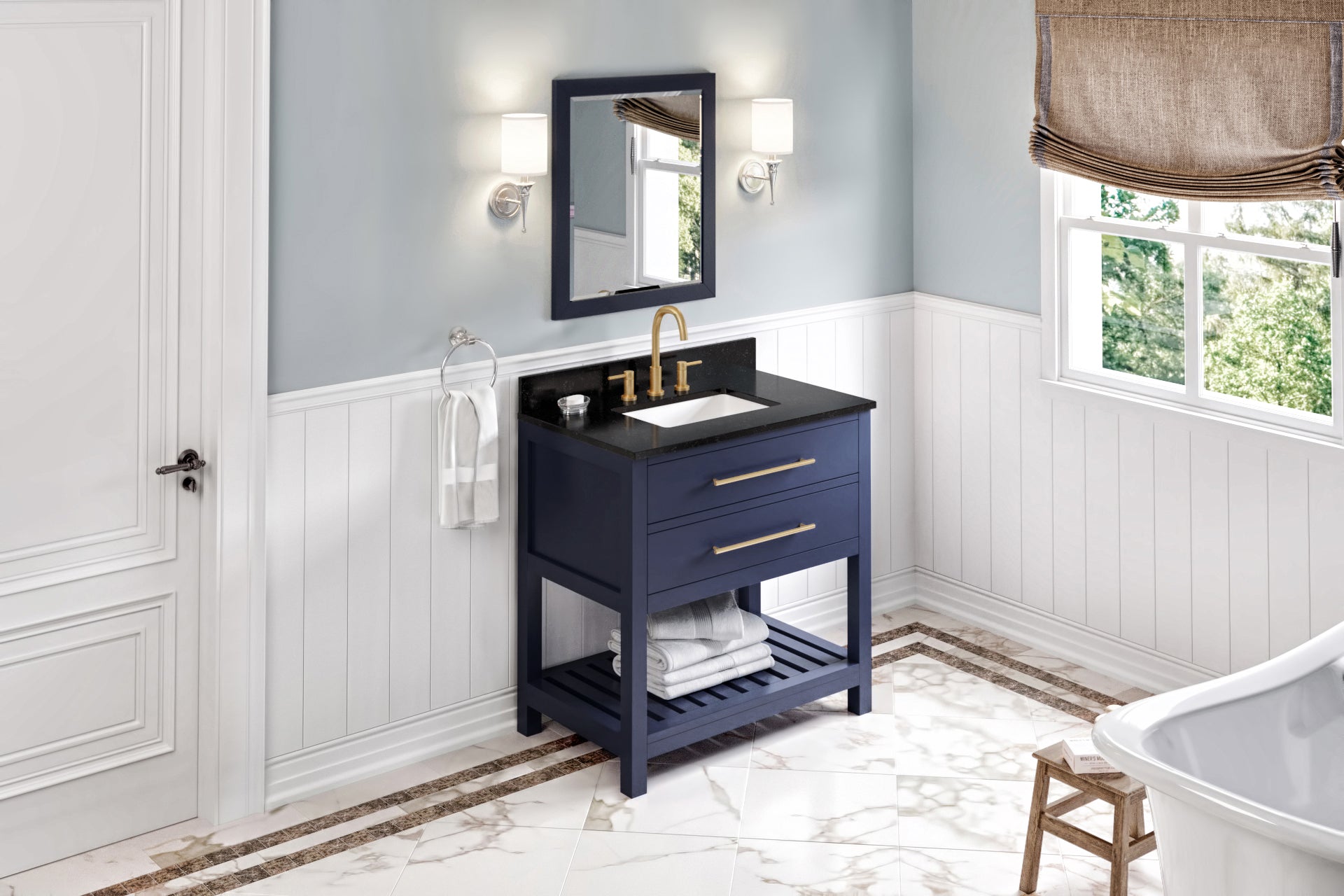 hale blue vanity