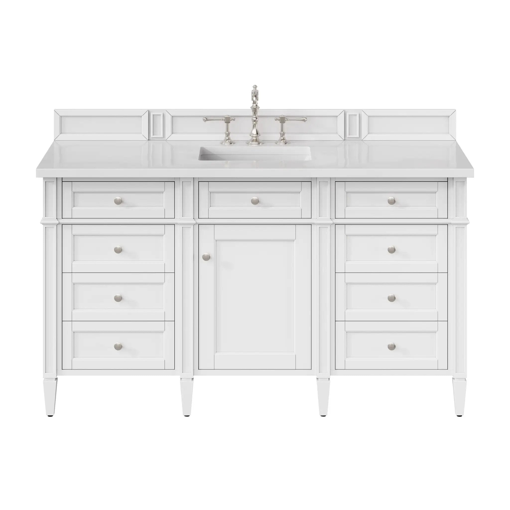 James Martin Brittany 60" Single Vanity Set - Bright White by James Martin Vanities