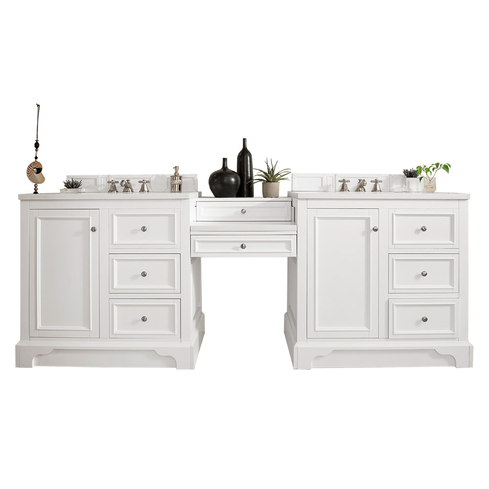 James Martin Vanities De Soto 94" Double Vanity Set - Bright White