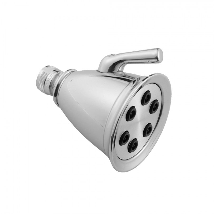 polished chrome shower head