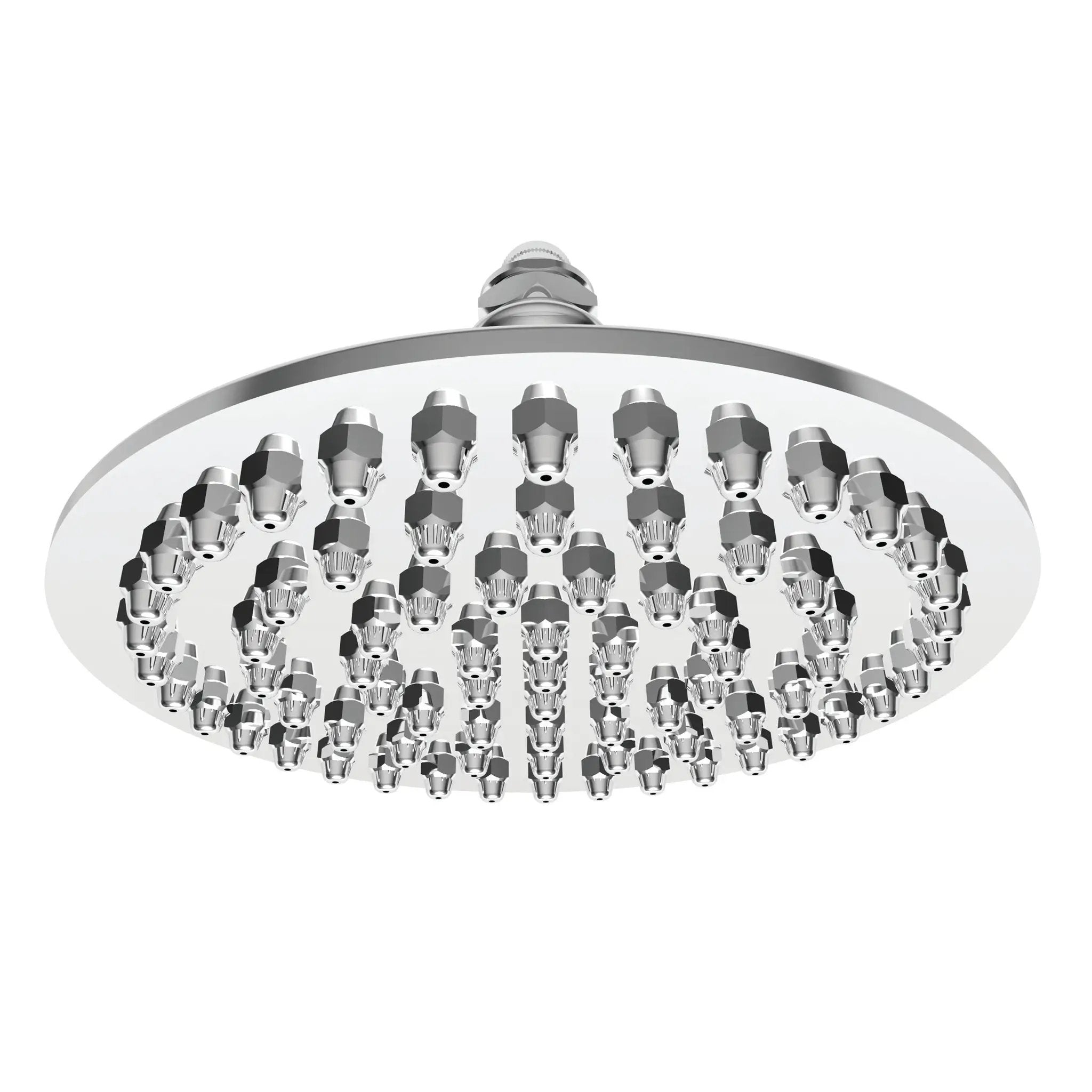 polished chrome shower head