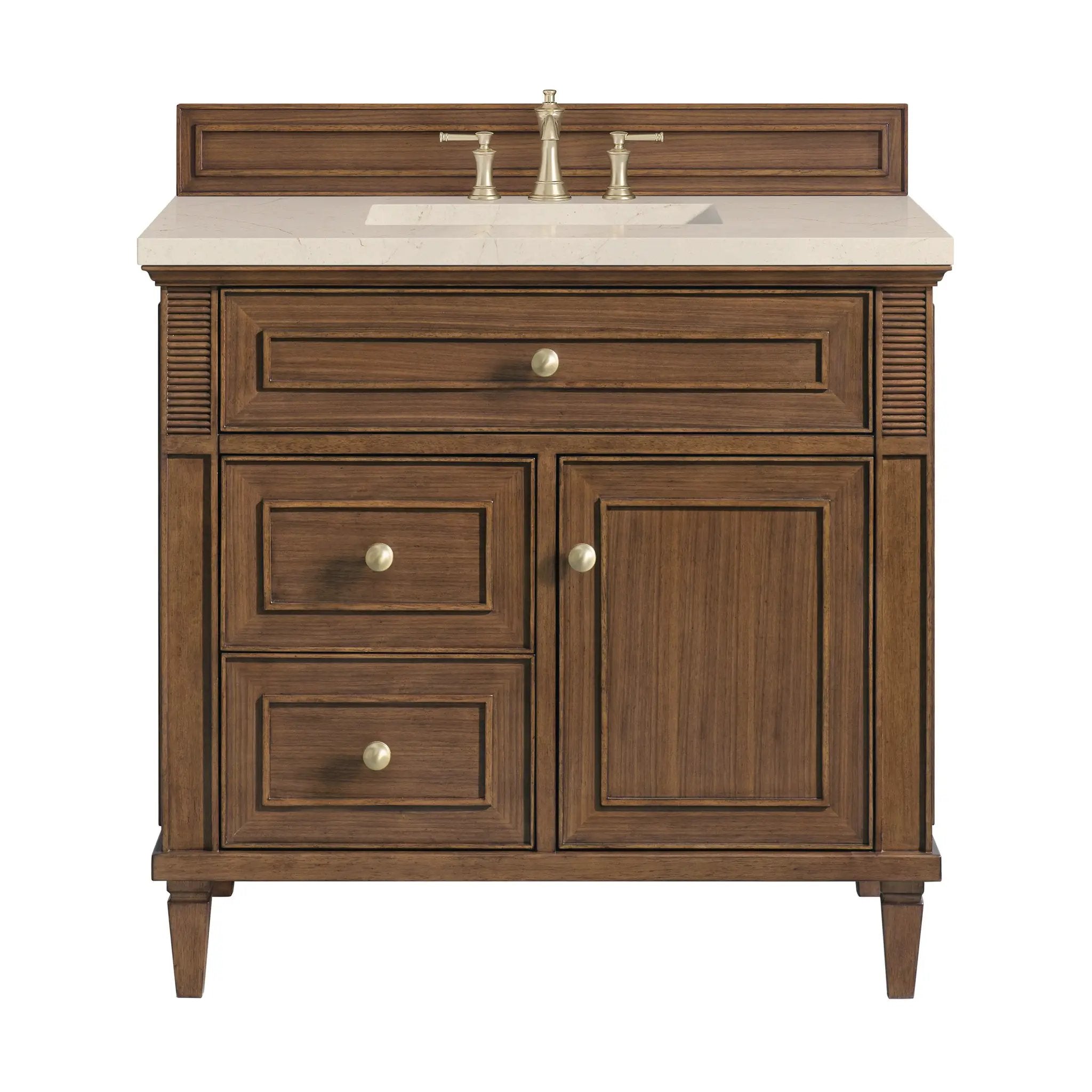 James Martin Lorelai 36" Single Vanity Set - Mid-Century Walnut by James Martin Vanities