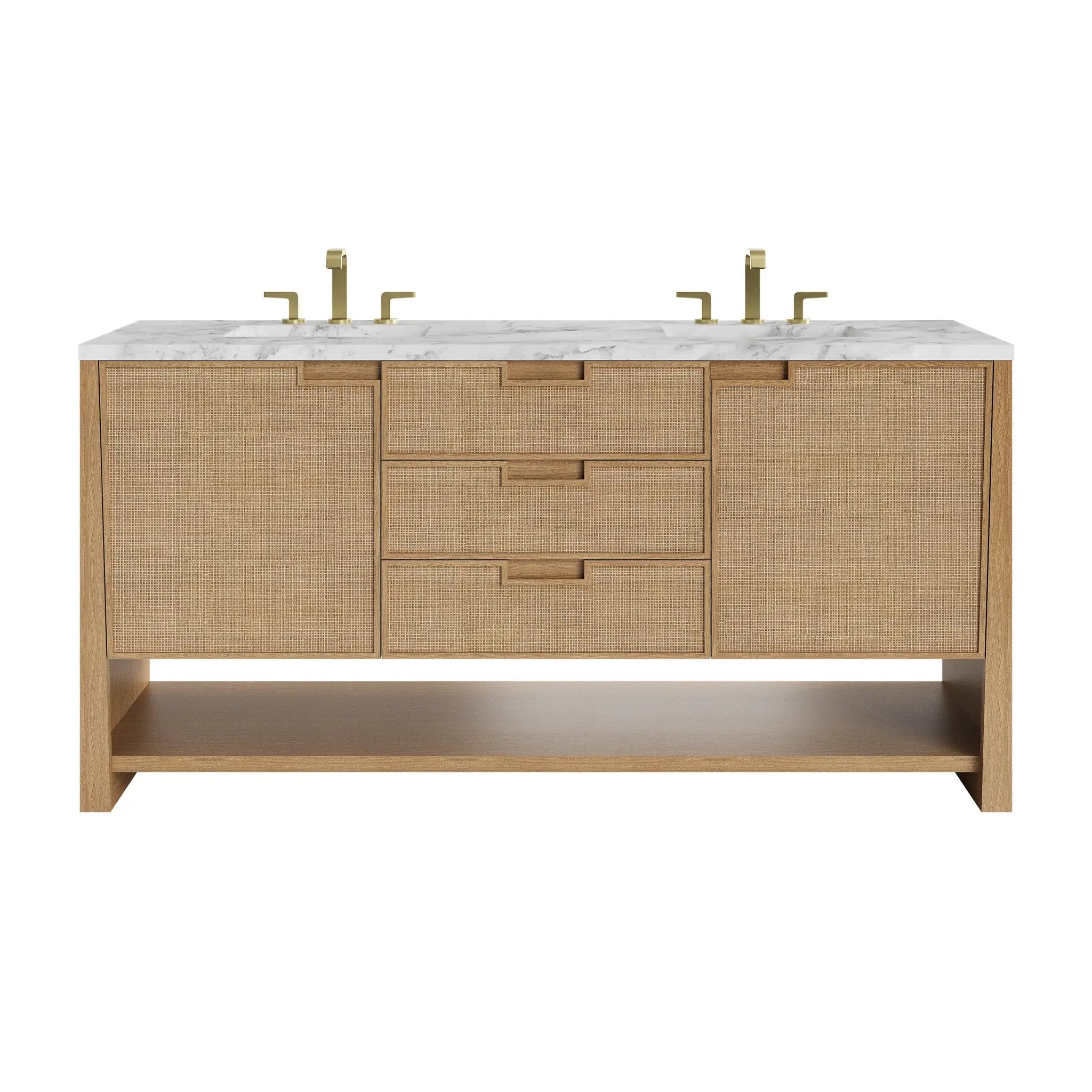 James Martin Solene 72" Double Vanity Set - Seaside Oak by James Martin Vanities