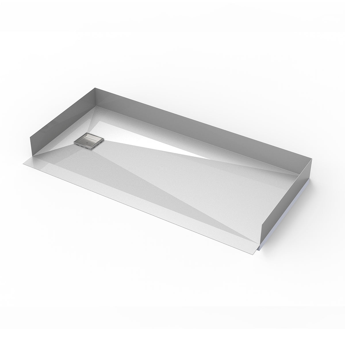 Infinity Drain 30"x 60" Curbless Stainless Steel Shower Base with Tile Insert Left Drain location
