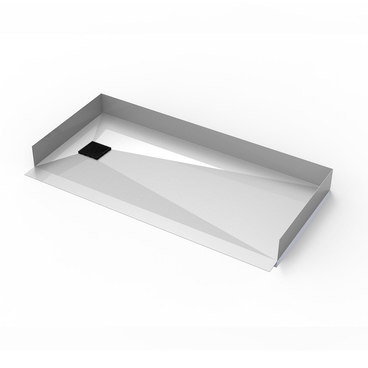 Infinity Drain 30"x 60" Curbless Stainless Steel Shower Base with Wedge Wire Left Drain location