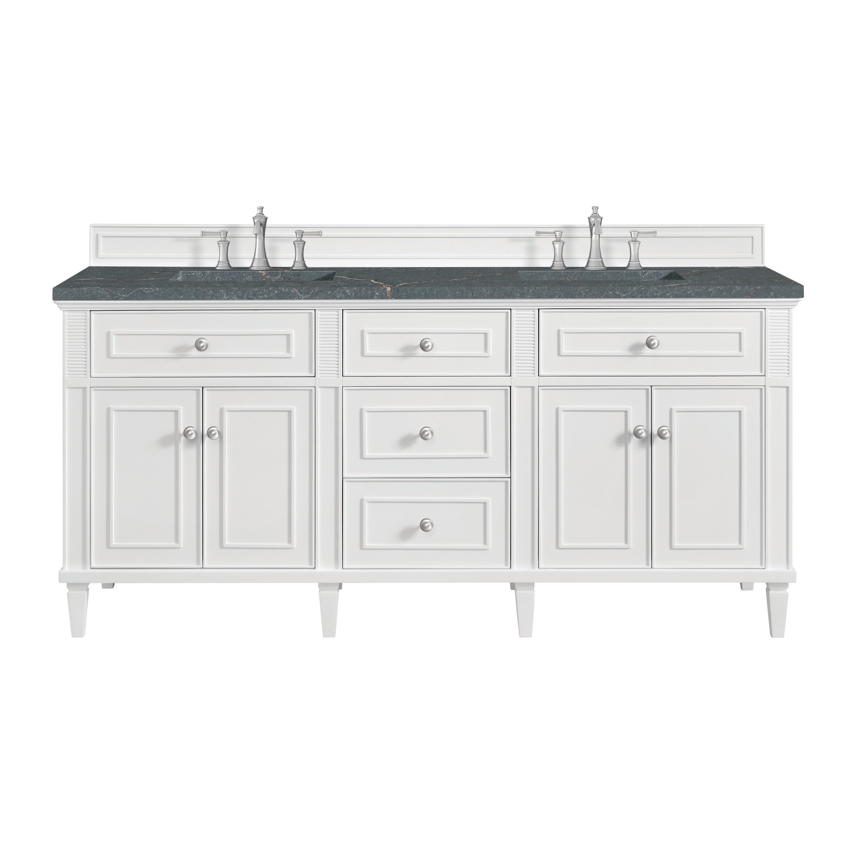 James Martin Lorelai 72" Double Vanity Set - Bright White by James Martin Vanities