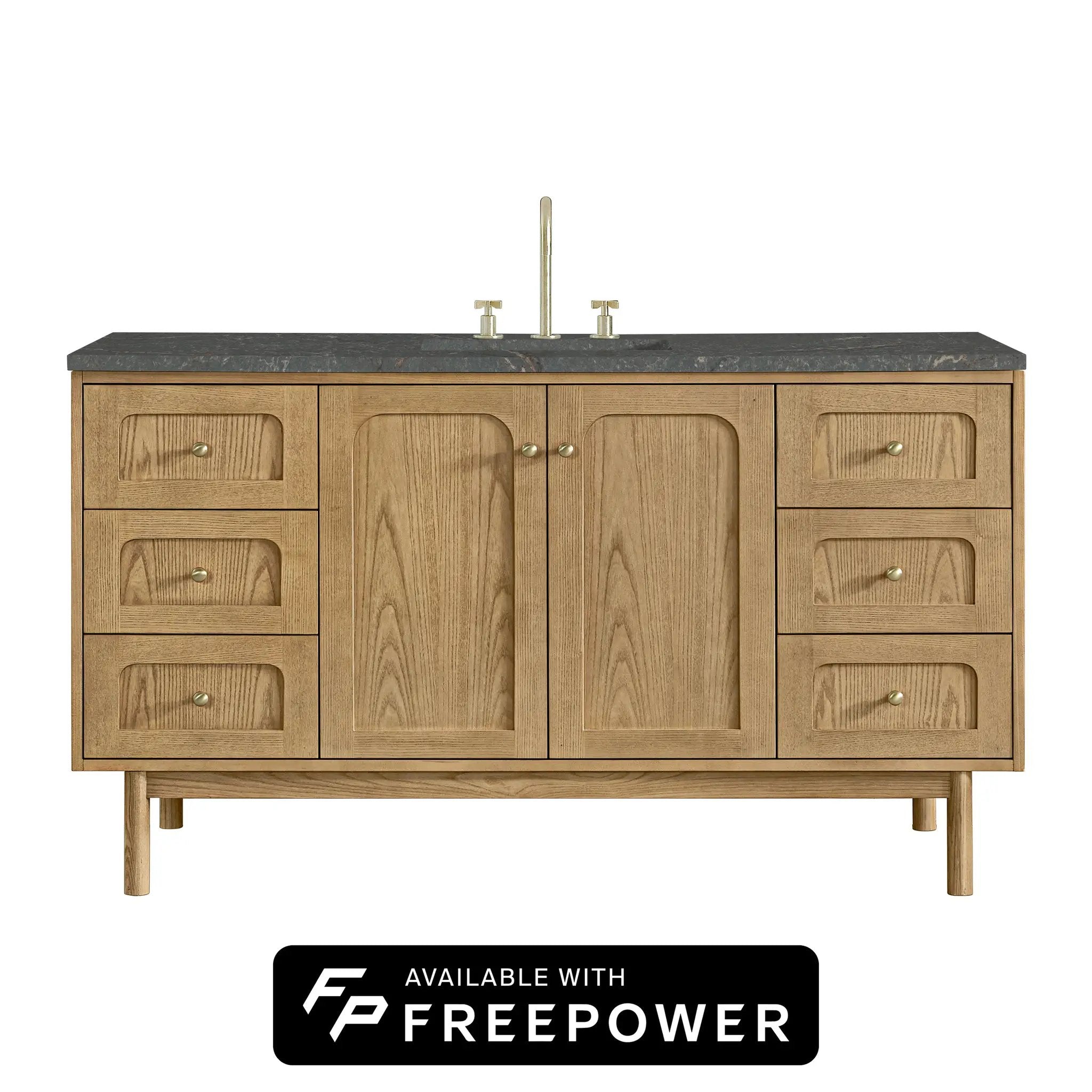 James Martin Laurent 60" Single Vanity Set - Light Natural Oak by James Martin Vanities