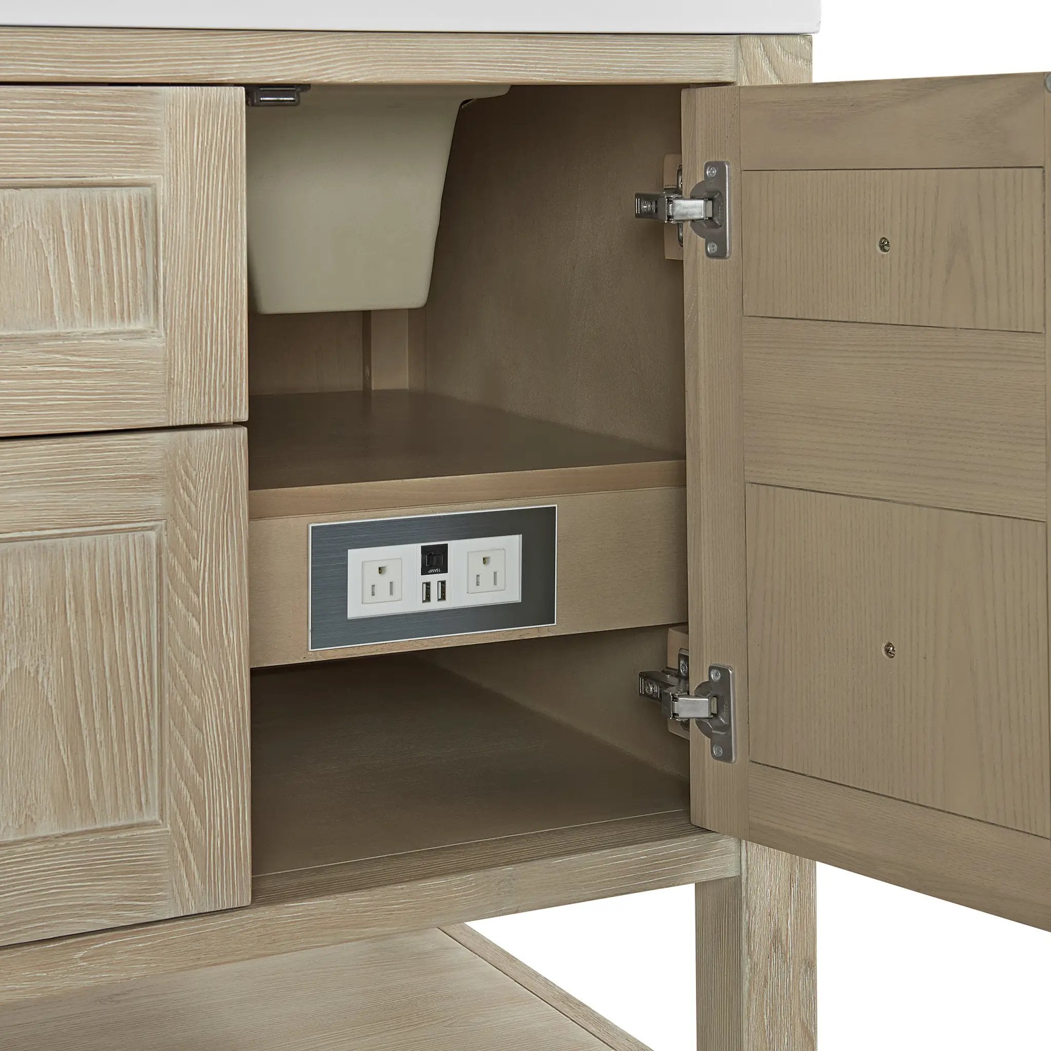 whitewashed oak vanity