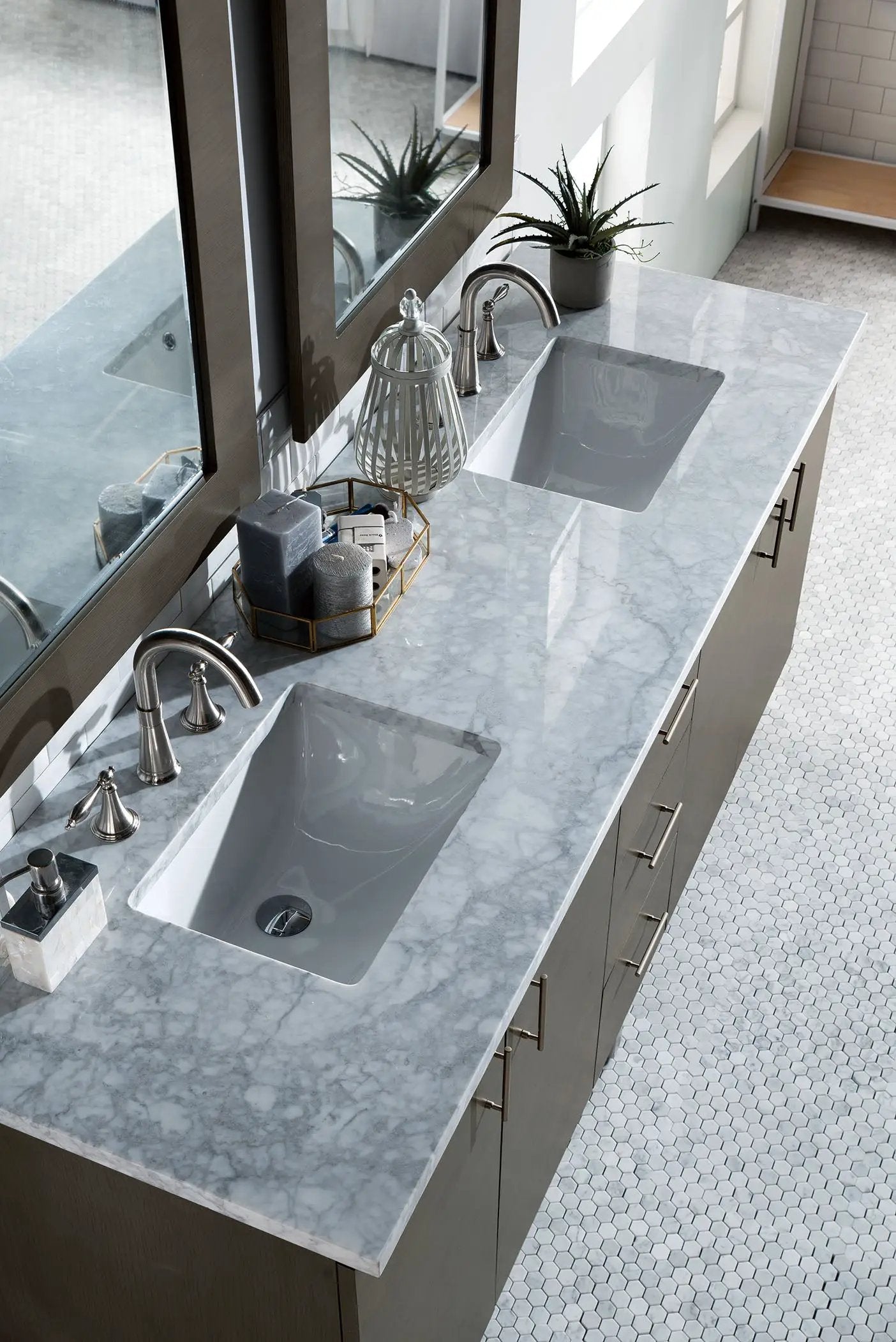 silver oak vanity
