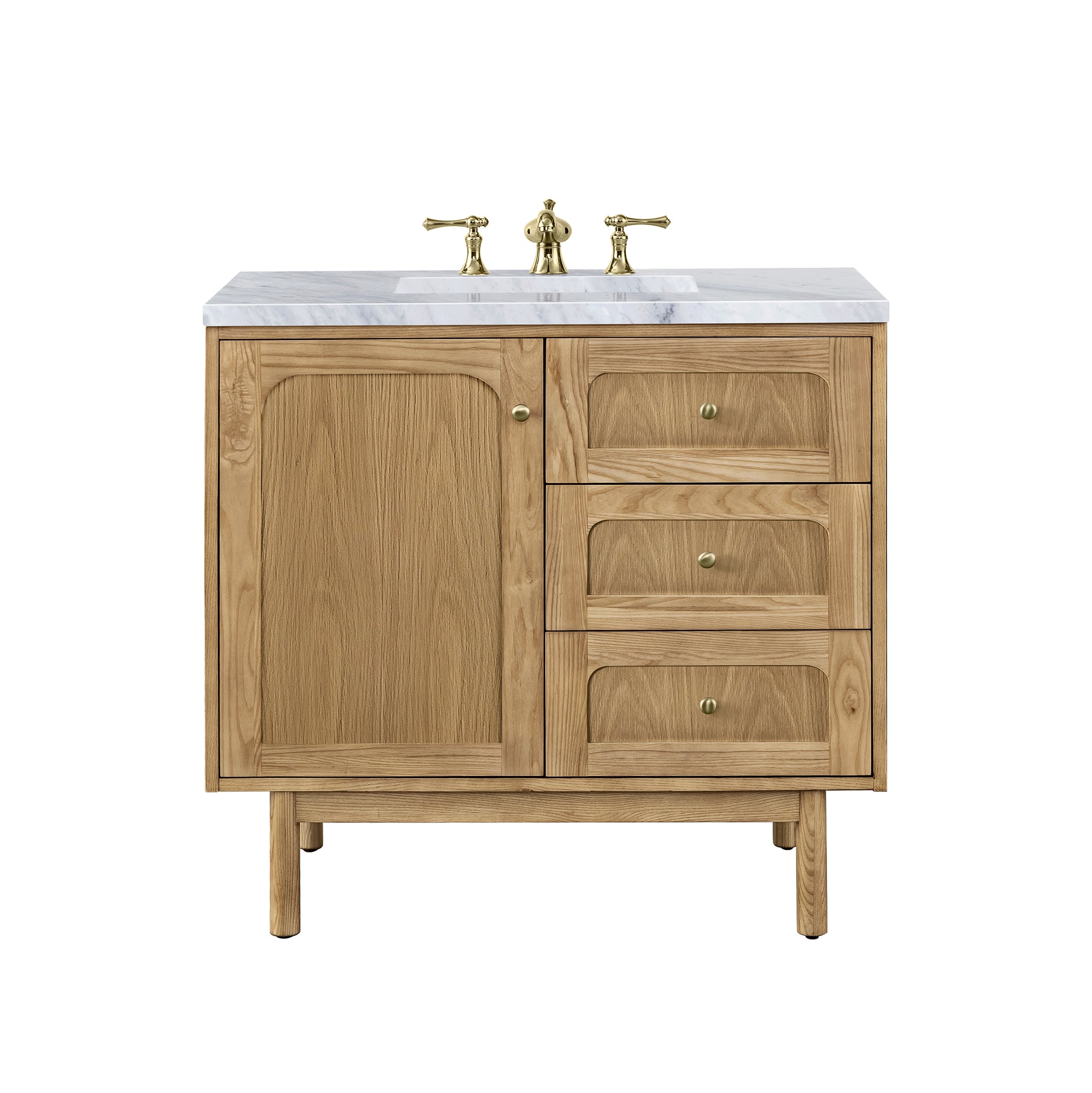 James Martin Vanities Laurent 36" Single Vanity - Light Natural Oak