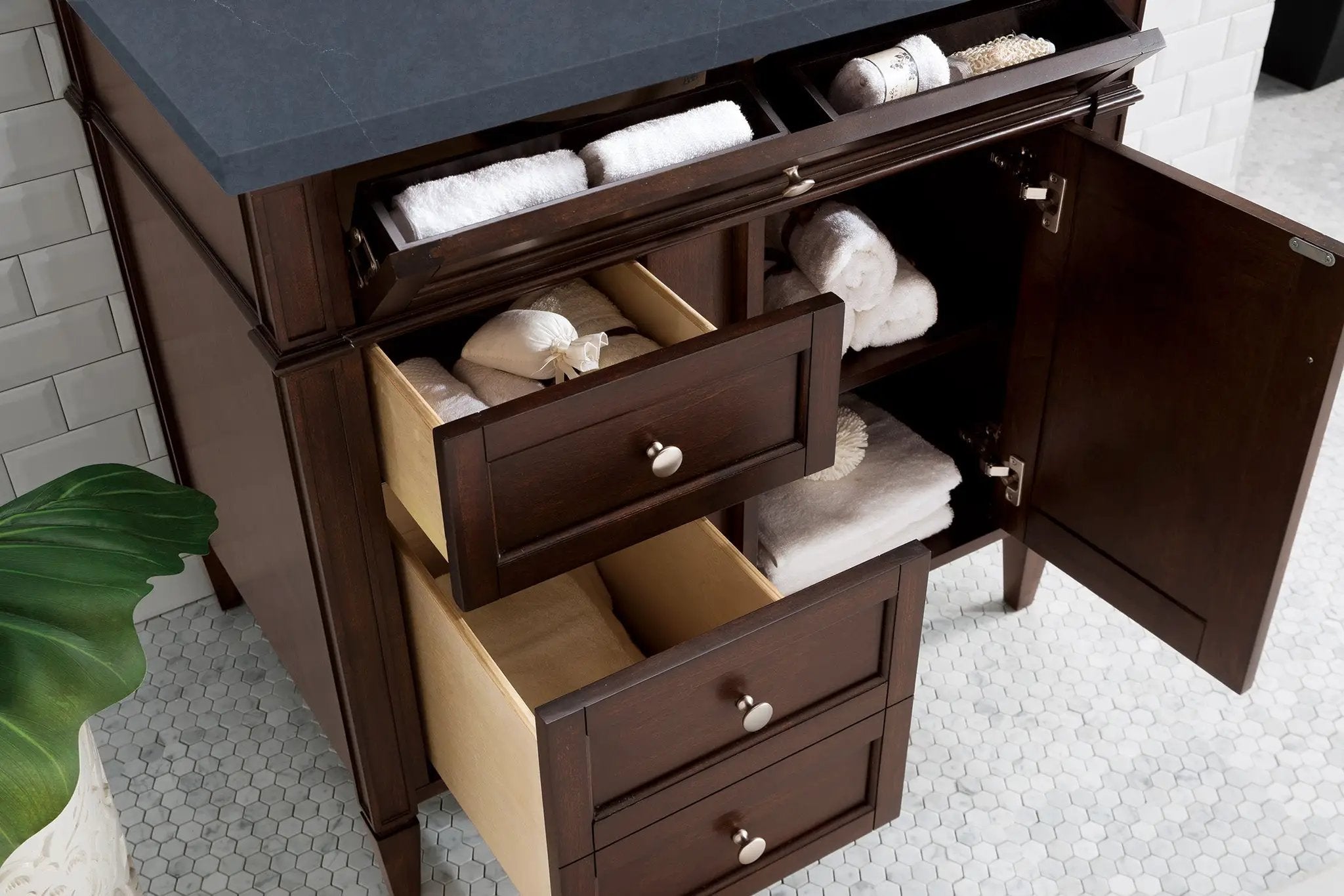 burnished mahogany vanity